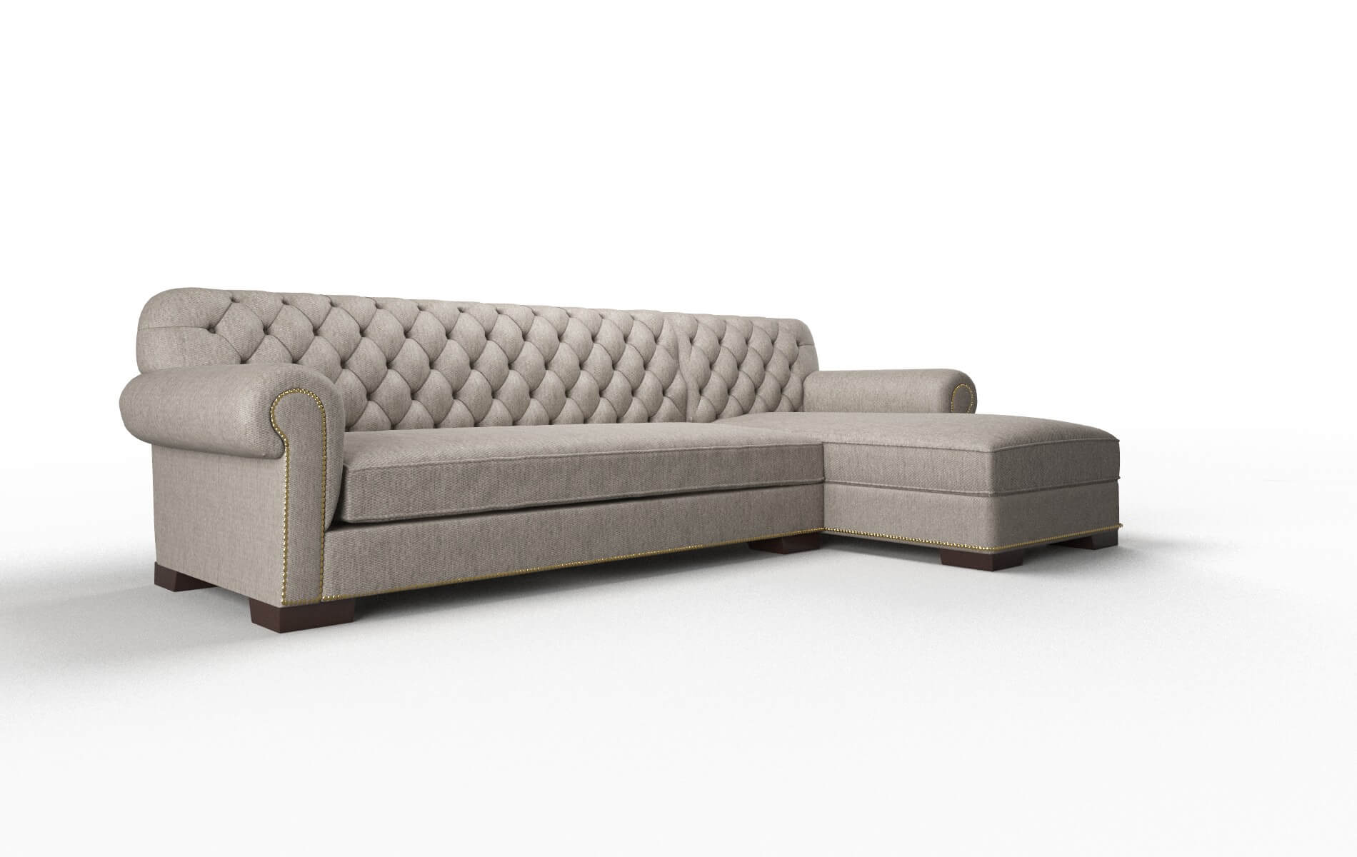 Chester Cosmo Taupe Panel espresso legs 2