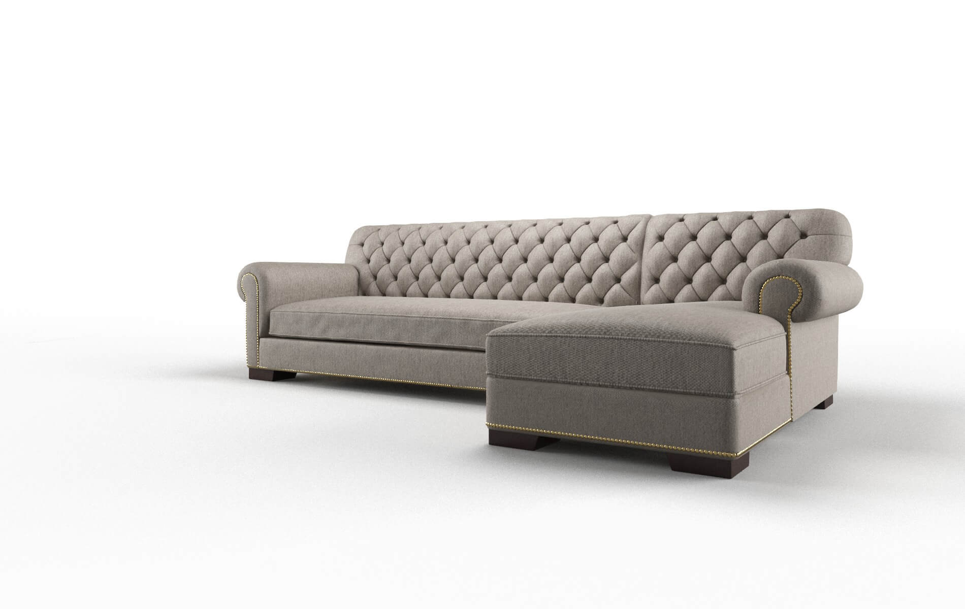 Chester Cosmo Taupe Panel espresso legs 4