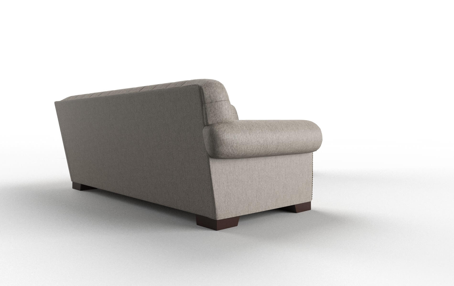 Chester Cosmo Taupe Sectional espresso legs 3