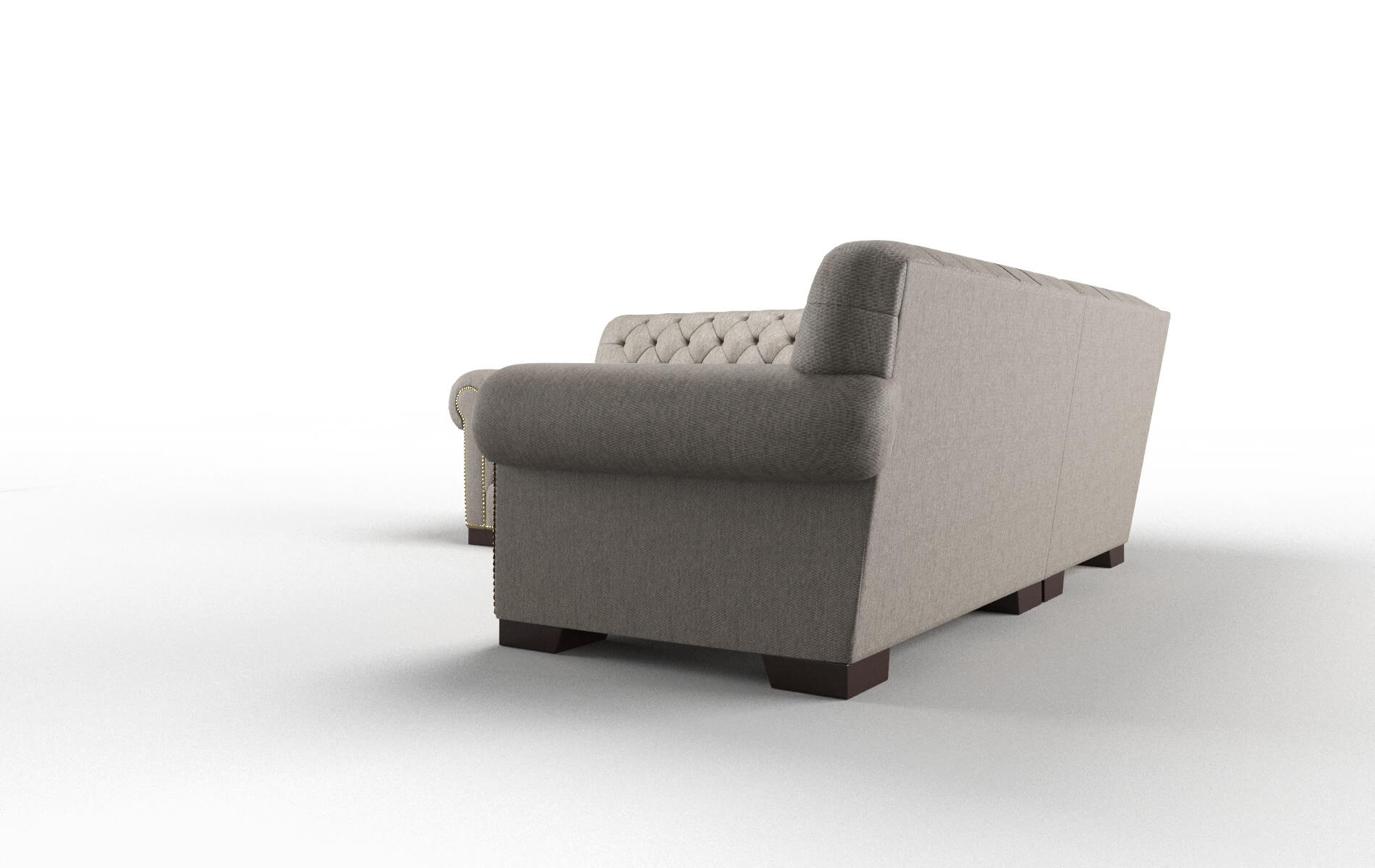 Chester Cosmo Taupe Sectional espresso legs 4