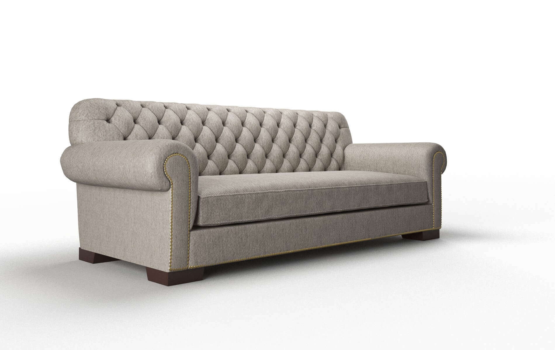Chester Cosmo Taupe Sofa espresso legs 2