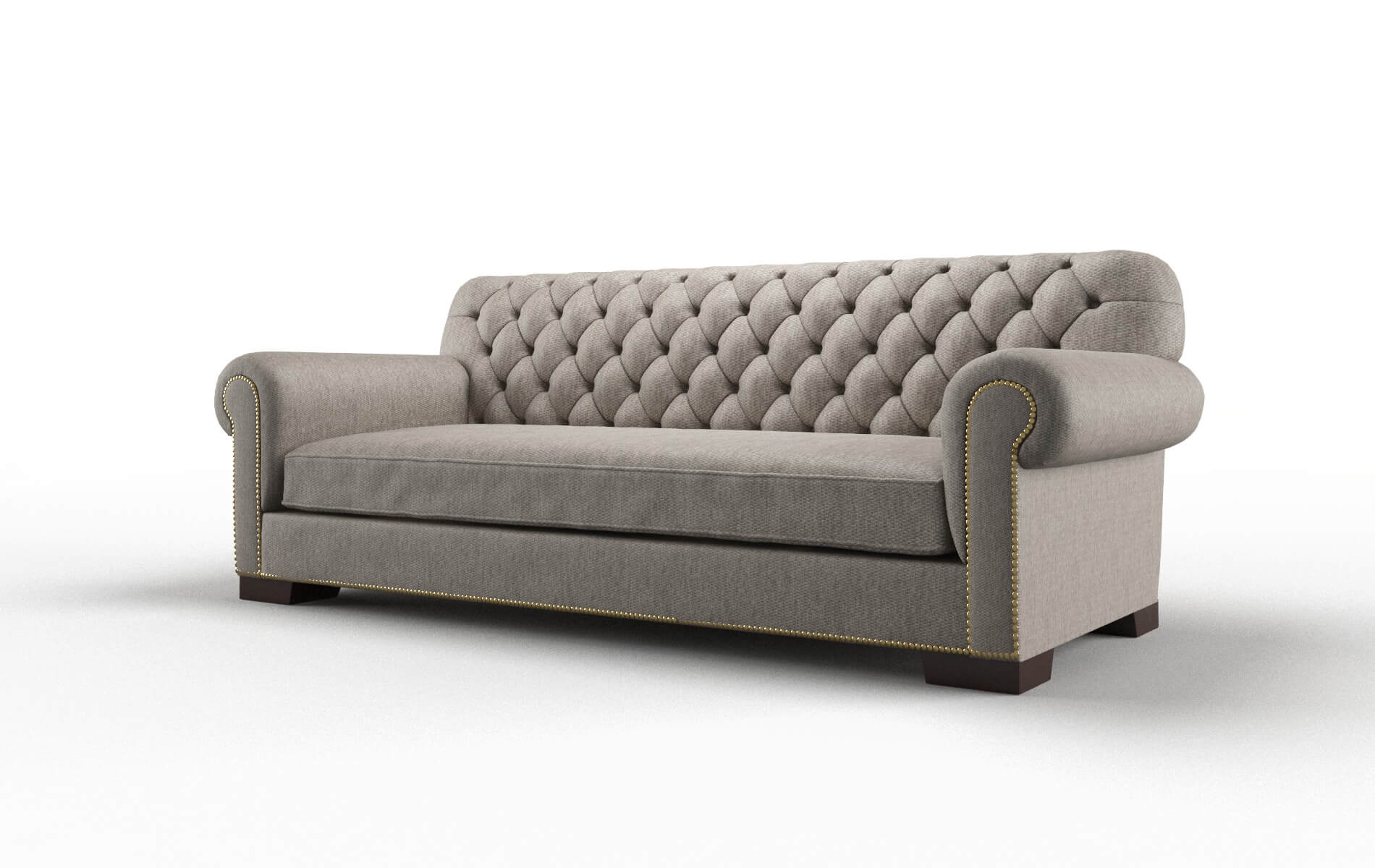 Chester Cosmo Taupe Sofa espresso legs 4