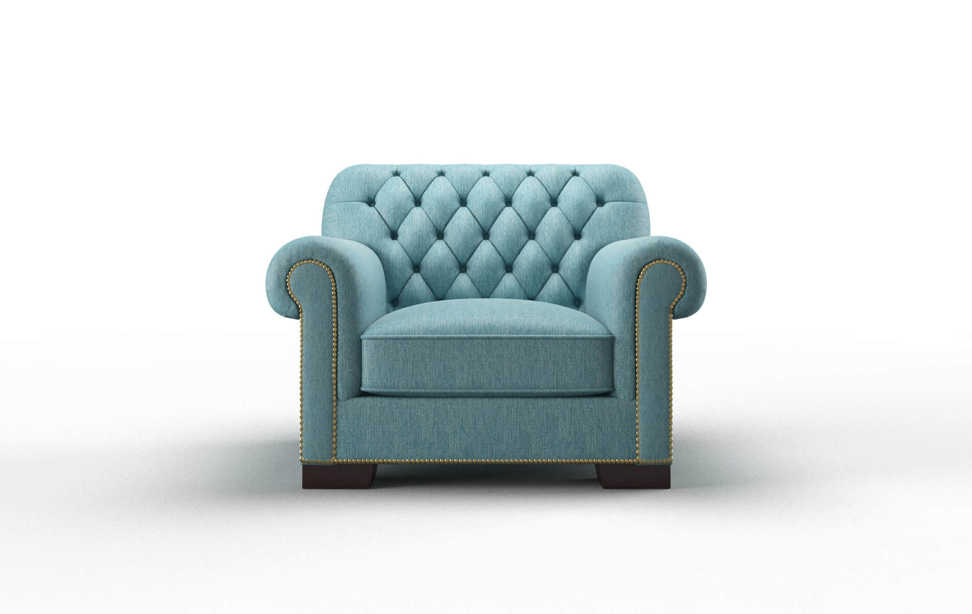 Chester Cosmo Turquoise Chair espresso legs 1