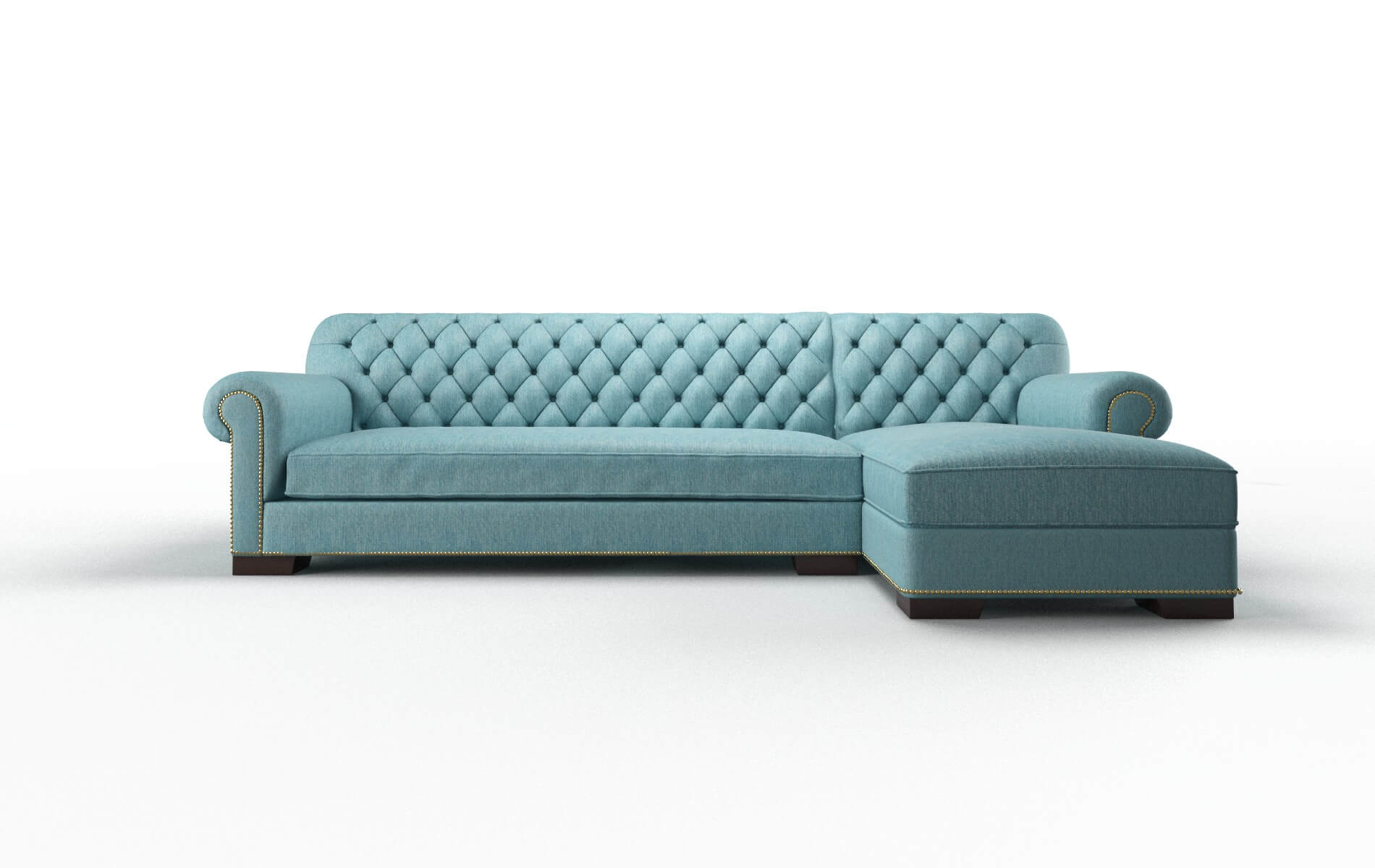 Chester Cosmo Turquoise chair espresso legs
