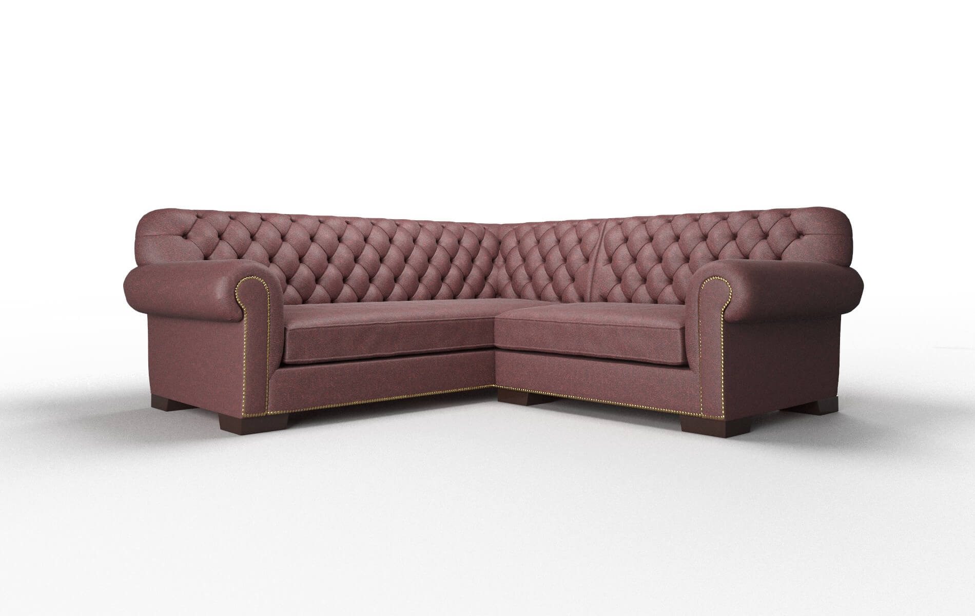 Chester Derby Berry Sectional espresso legs 1
