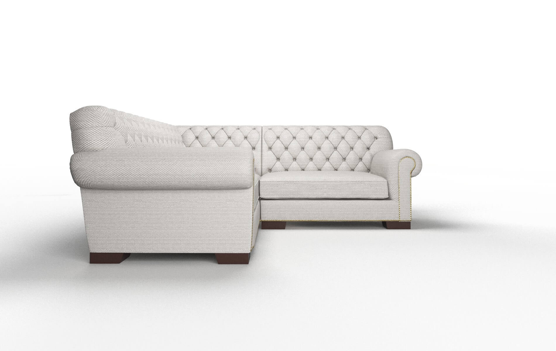 Chester Derby Grey Sectional espresso legs 2