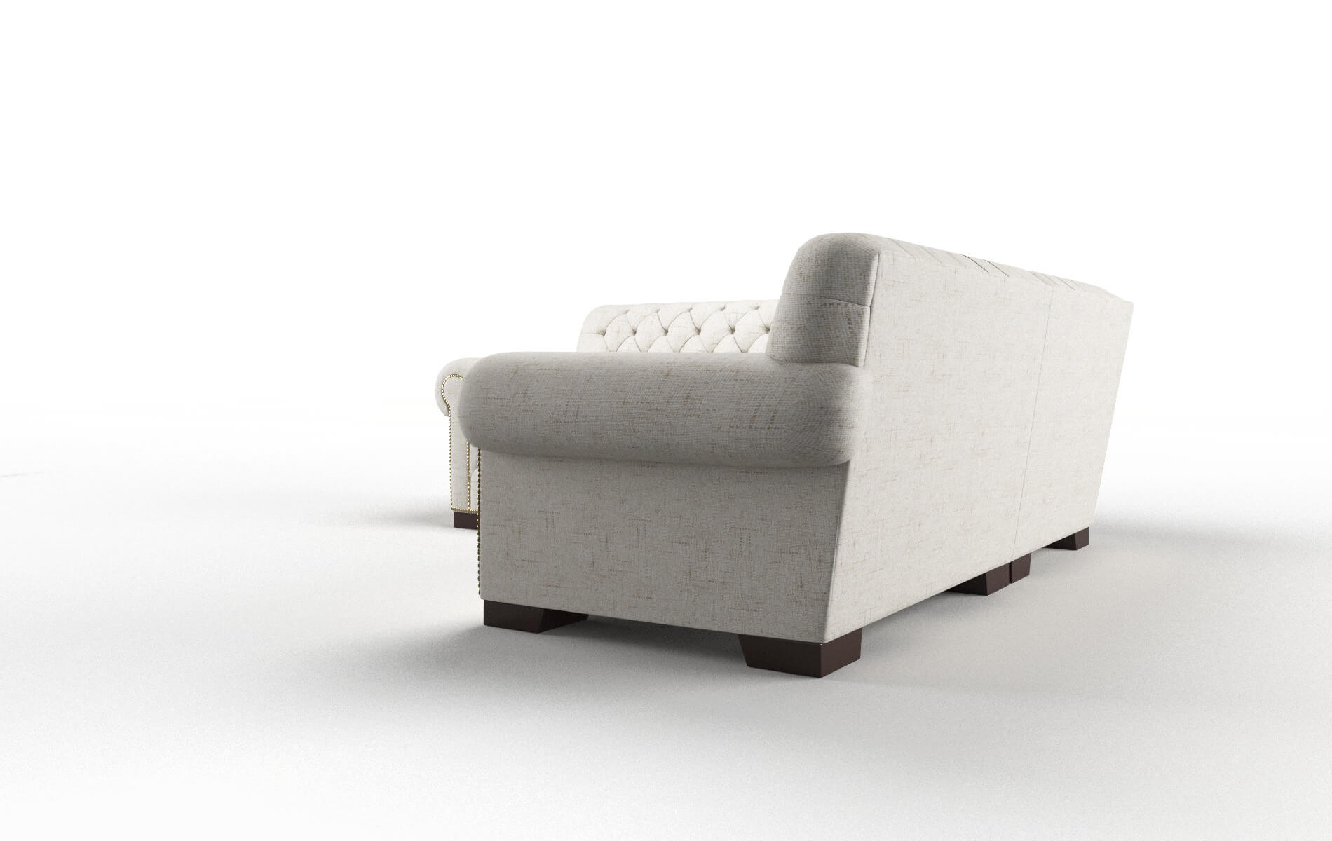 Chester Derby Taupe Sectional espresso legs 4