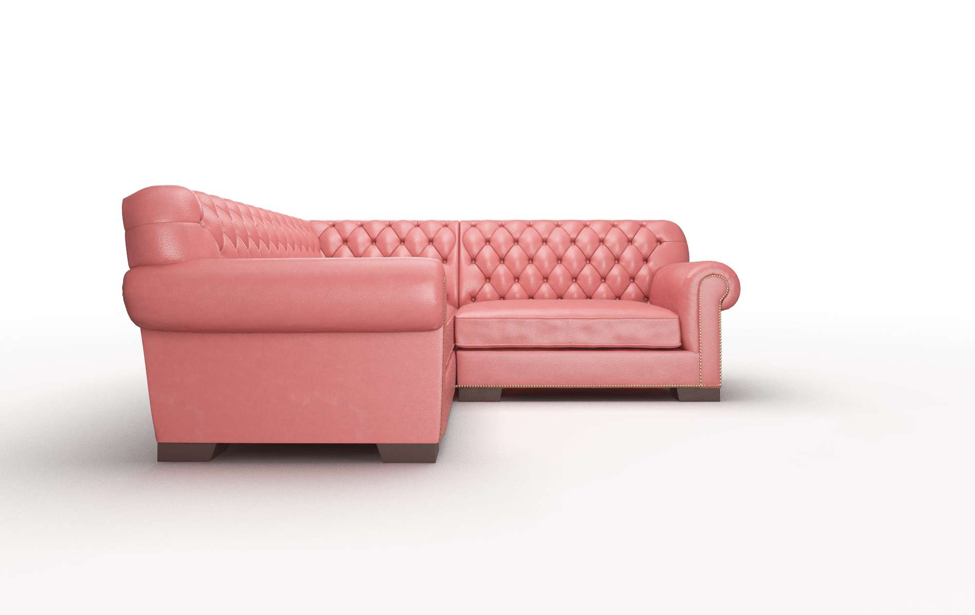 Chester Dillion Cordovan Sectional espresso legs 2