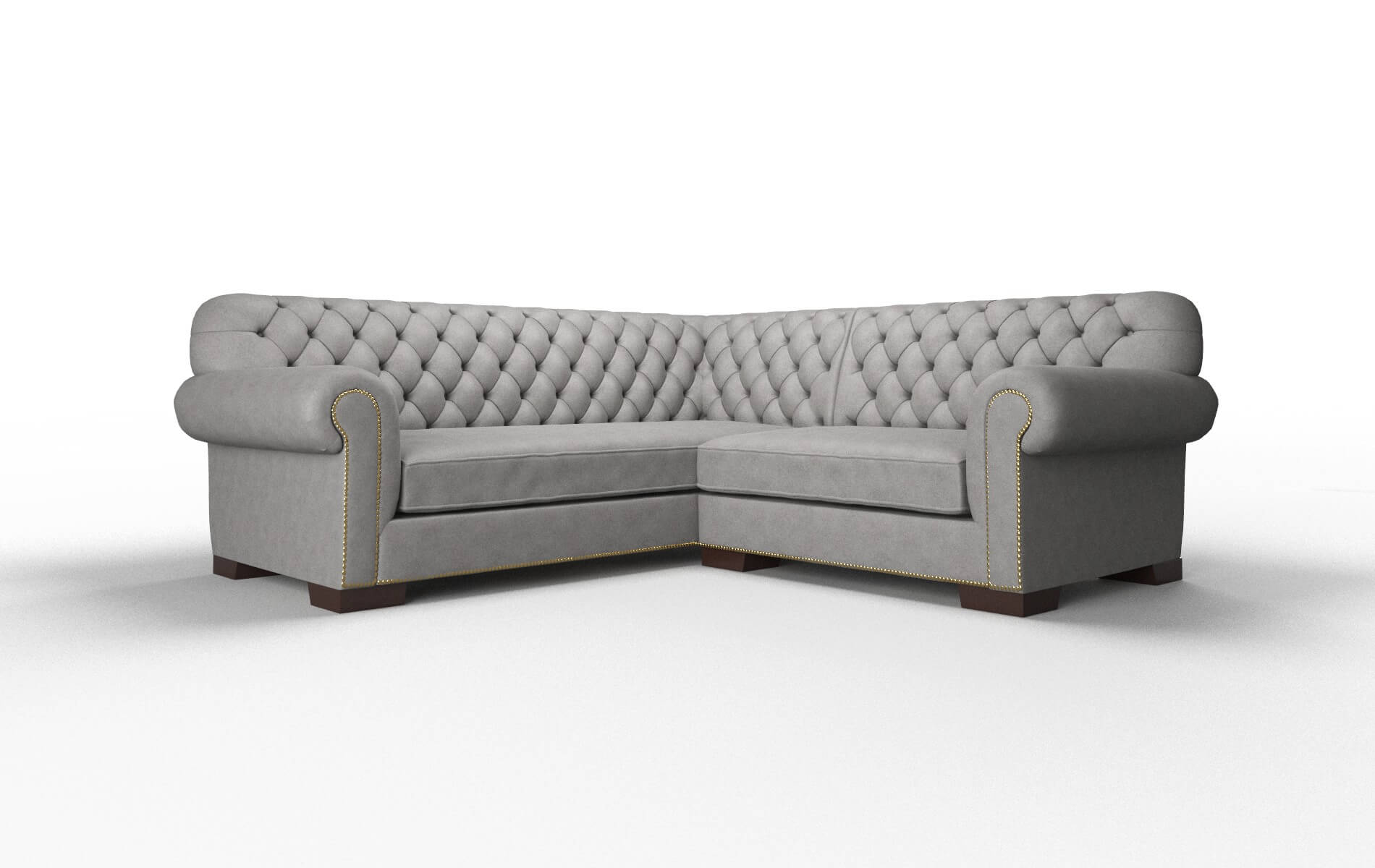 Chester Dream_d Charcoal Sectional espresso legs