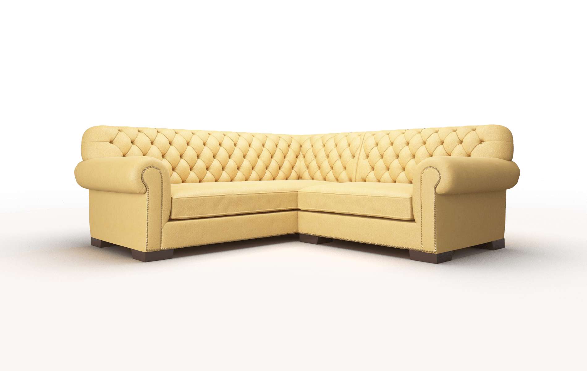 Chester Dream_d Sunflower Sectional espresso legs