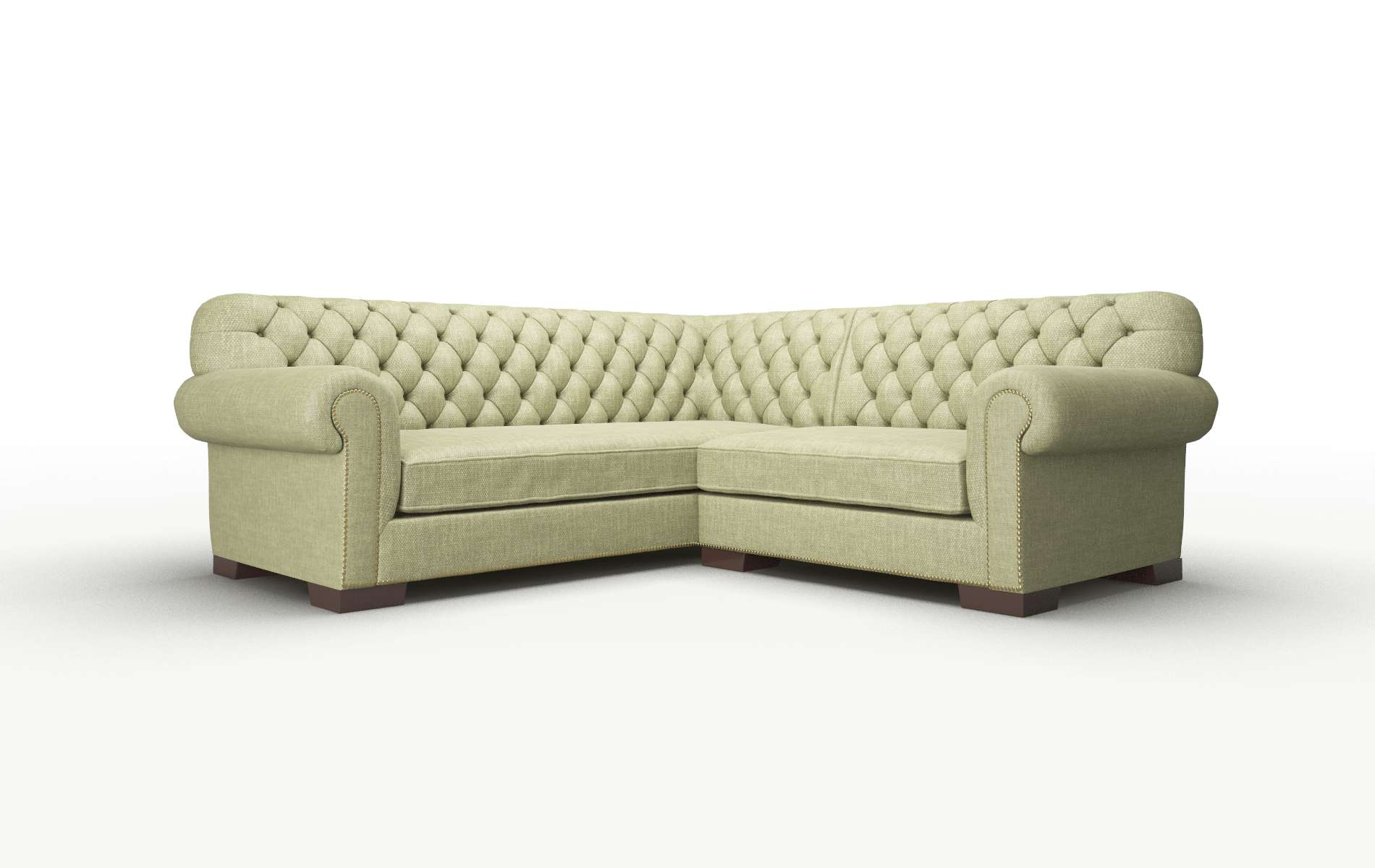 Chester Durham Lime Sectional espresso legs 1