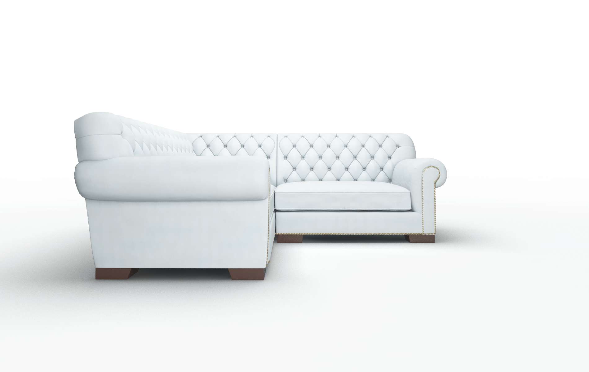 Chester Hathaway Aqua Sectional espresso legs 2