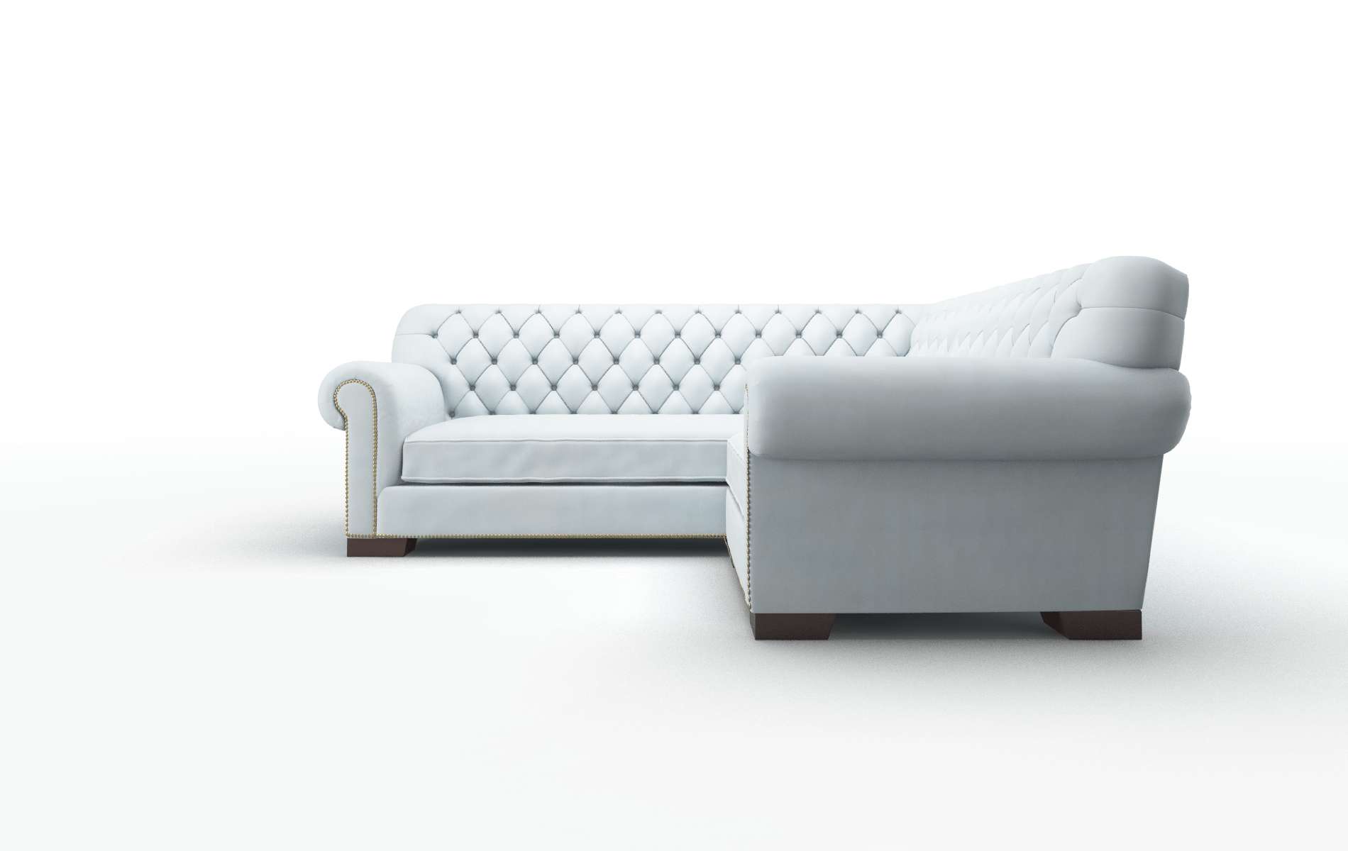 Chester Hathaway Aqua Sectional espresso legs 5