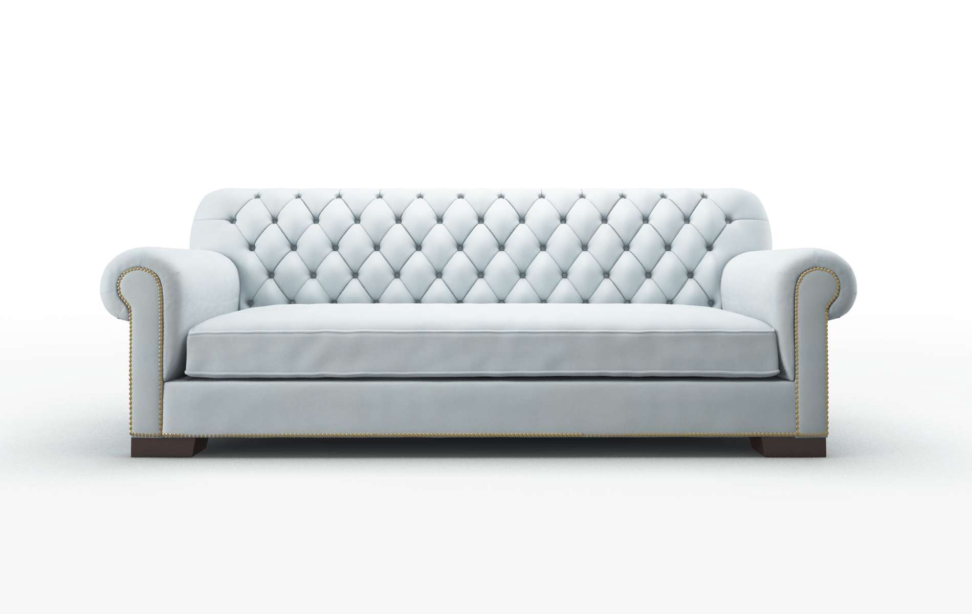 Chester Hathaway Aqua Sofa espresso legs 1
