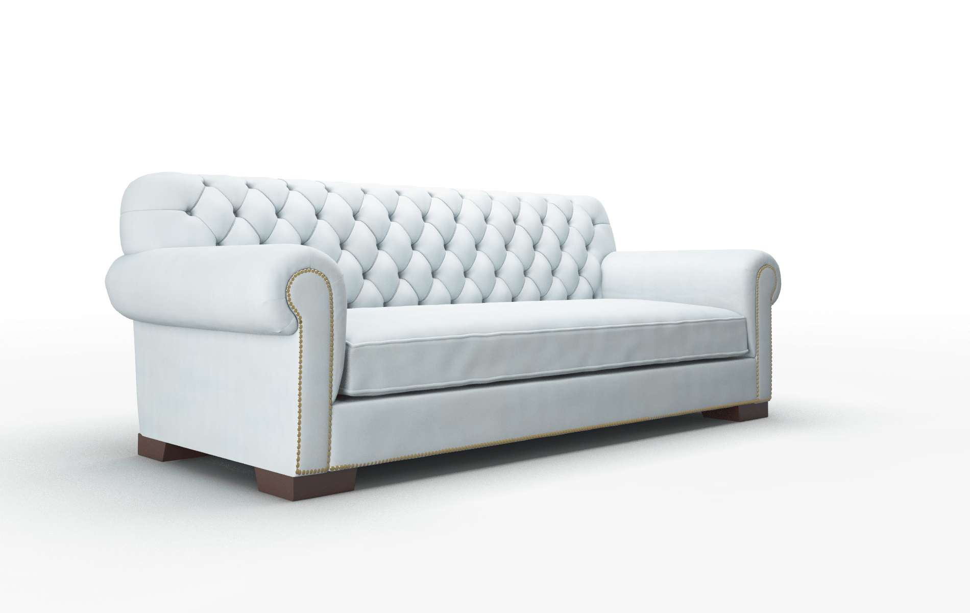 Chester Hathaway Aqua Sofa espresso legs 2