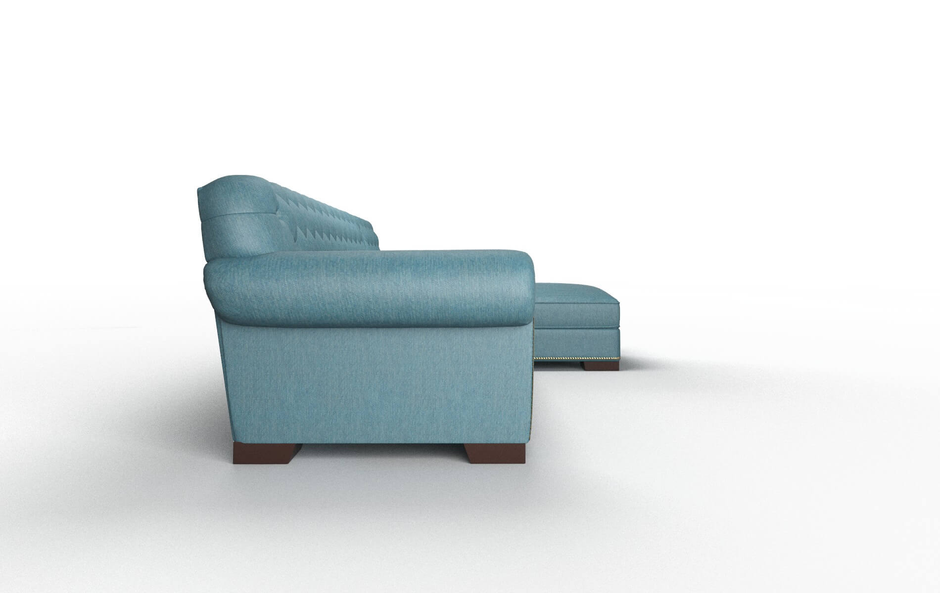 Chester Hepburn Teal Panel espresso legs 3