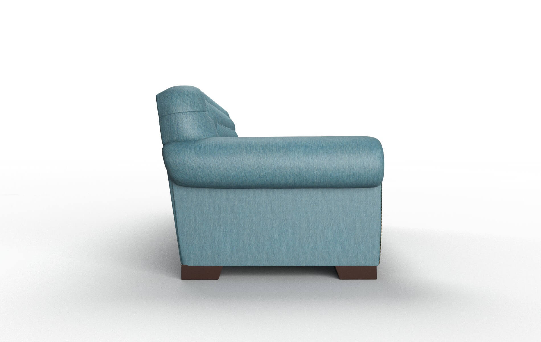 Chester Hepburn Teal Sofa espresso legs 3