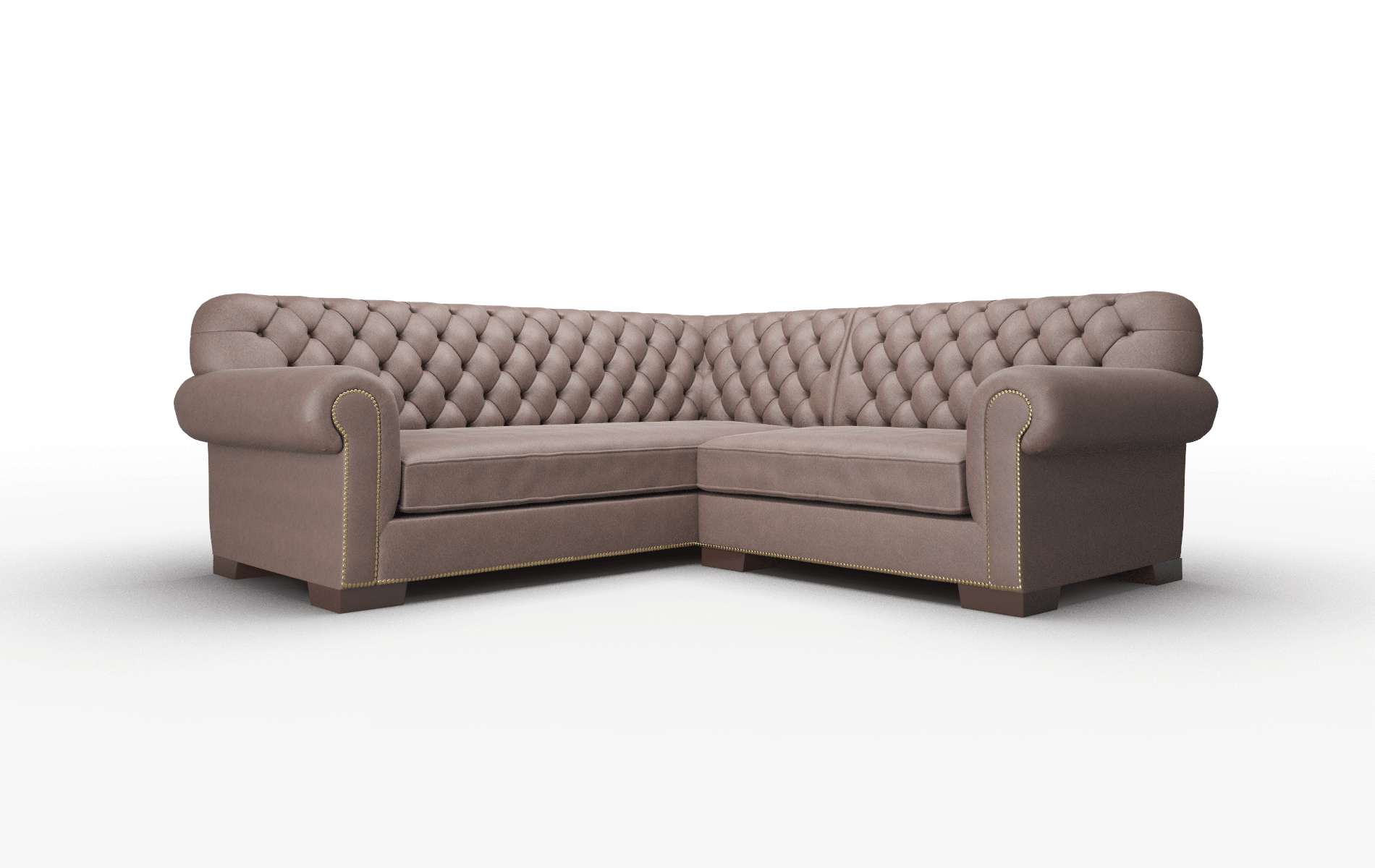 Chester Insight Cafe Sectional espresso legs 1