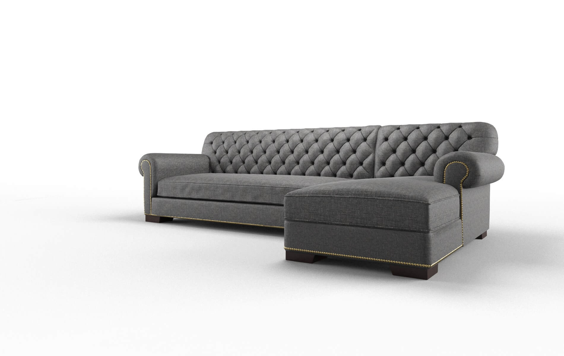 Chester Insight Charcoal Panel espresso legs 4