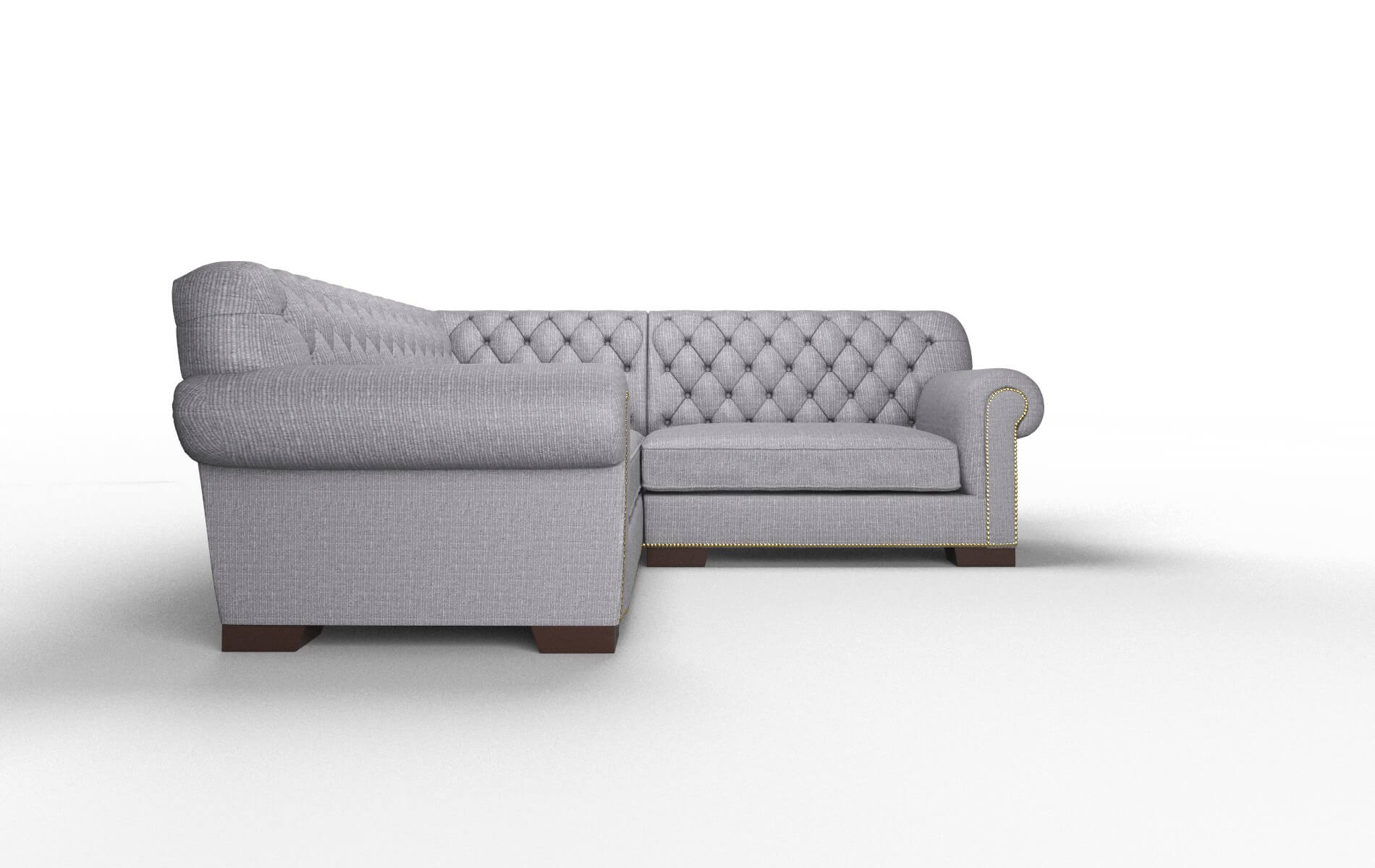 Chester Insight Denim Sectional espresso legs 2