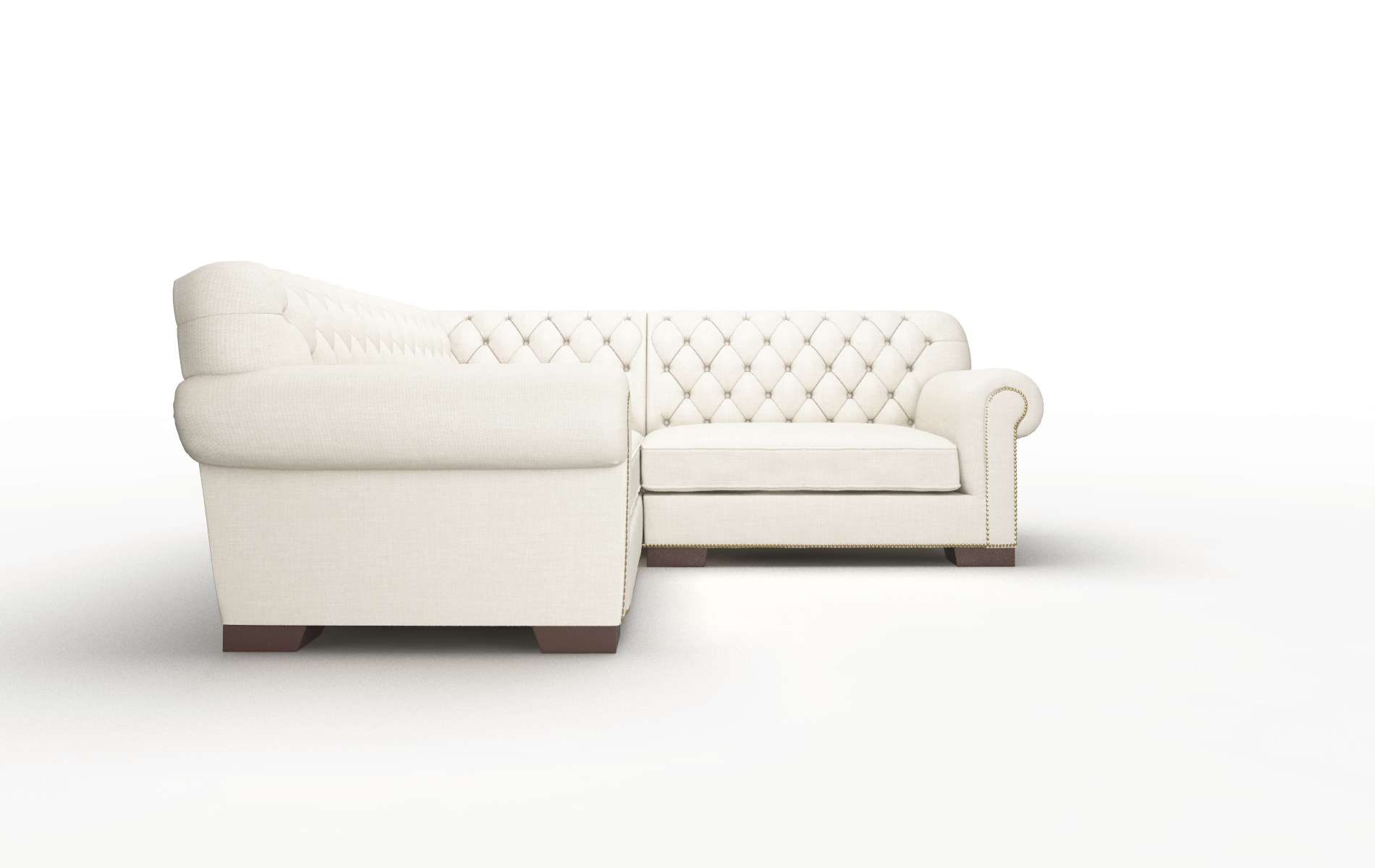 Chester Keylargo Almond Sectional espresso legs 2