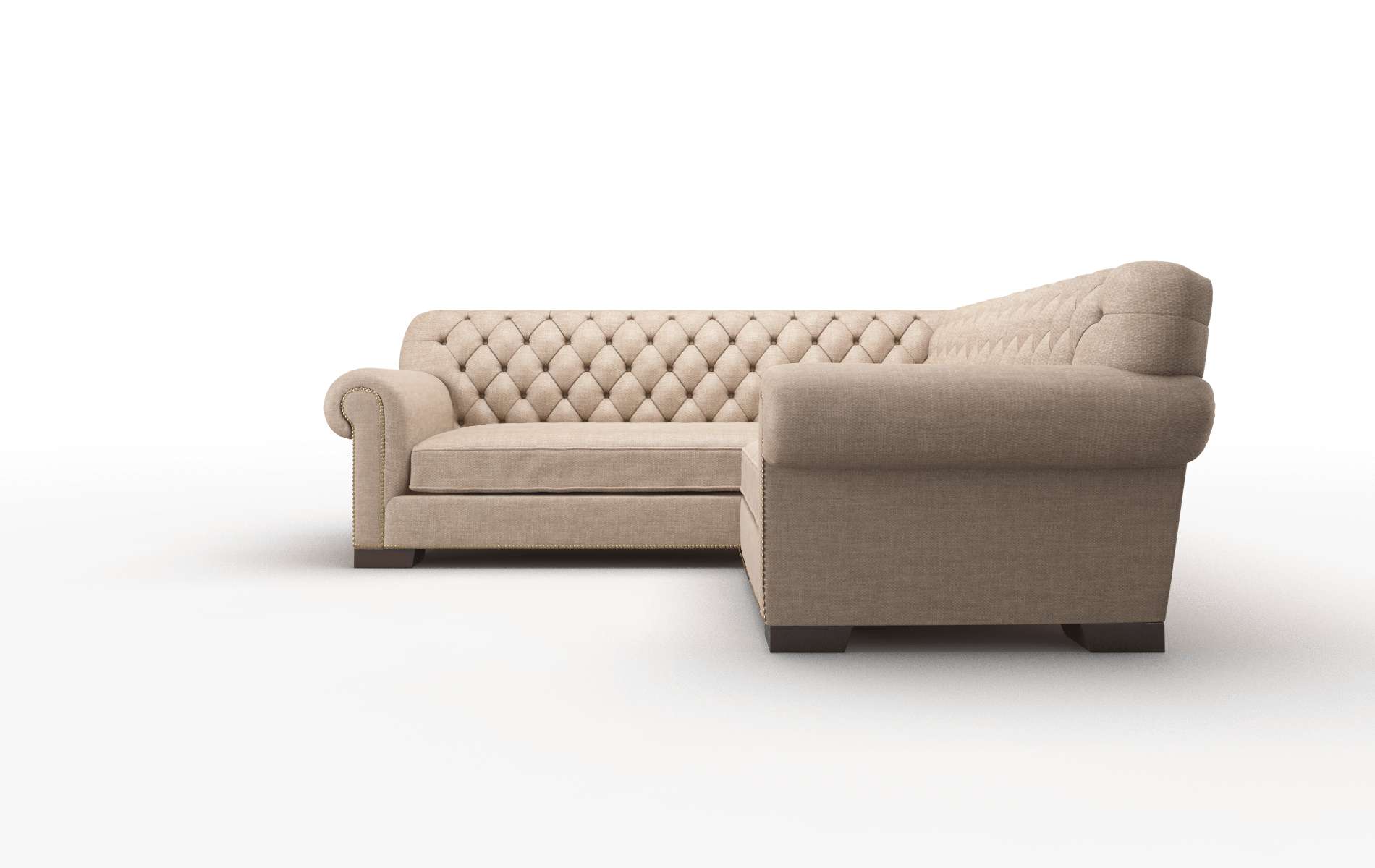 Chester Keylargo Mink Sectional espresso legs 5