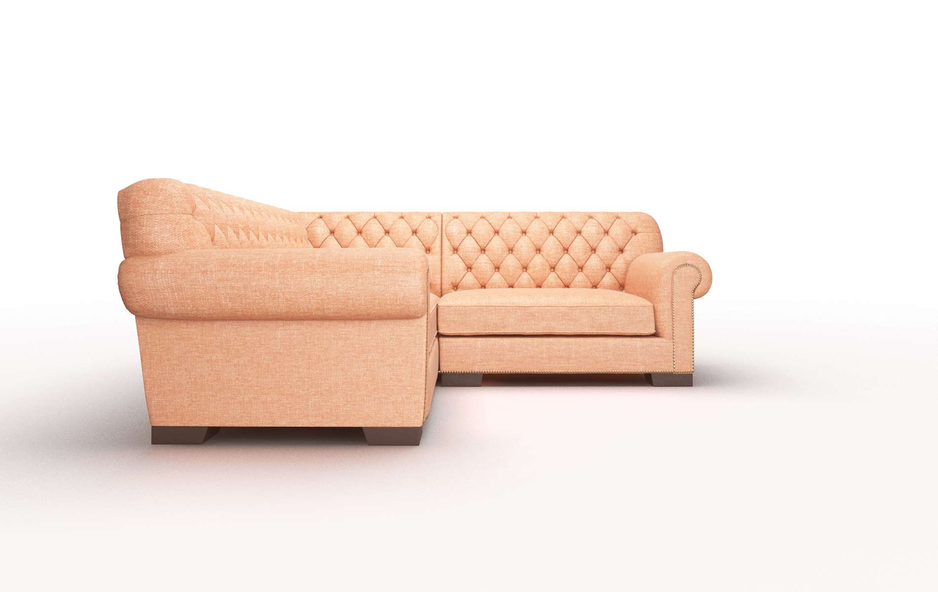 Chester Keylargo Terracotta Sectional espresso legs 2