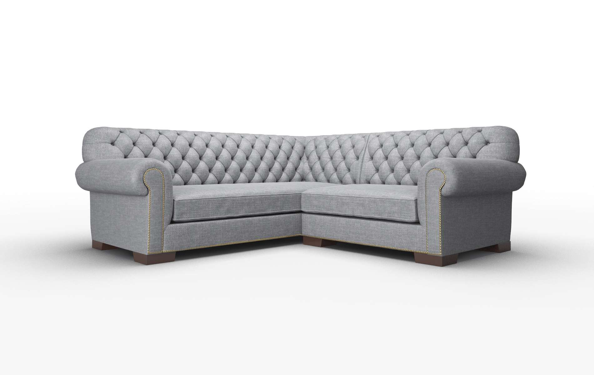 Chester Lana Onyx Sectional espresso legs 1
