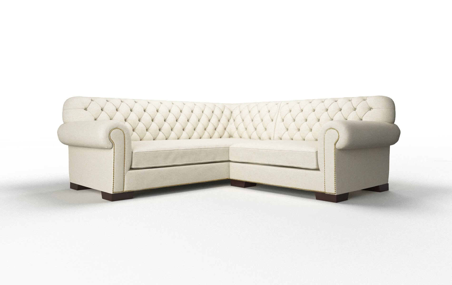 Chester Lana Sand Sectional espresso legs 1