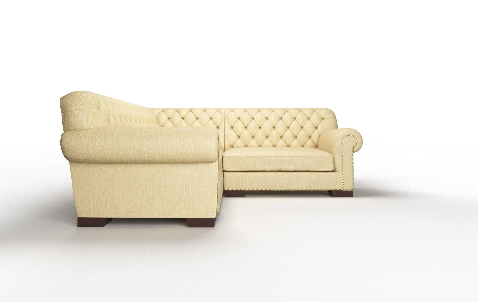 Chester Malibu Maize Sectional espresso legs 2