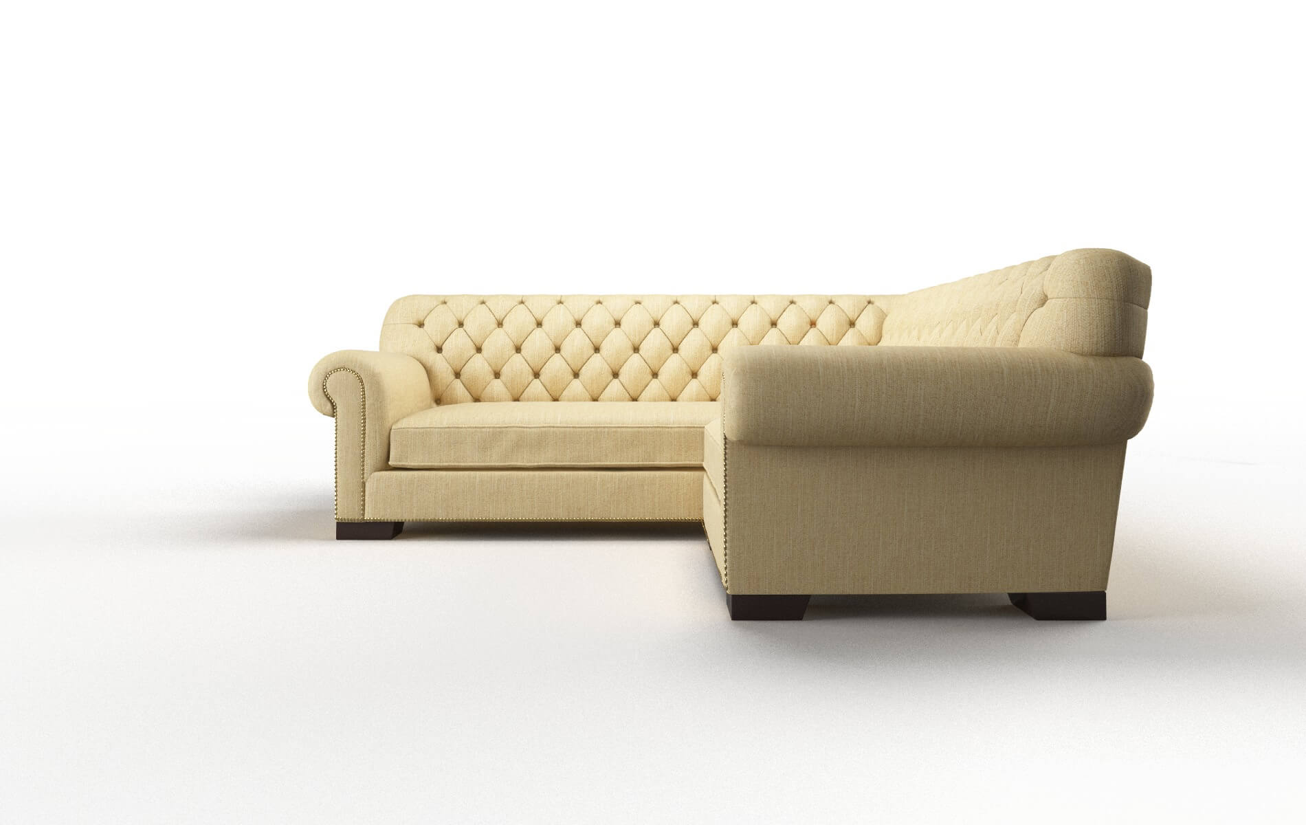 Chester Malibu Maize Sectional espresso legs 5