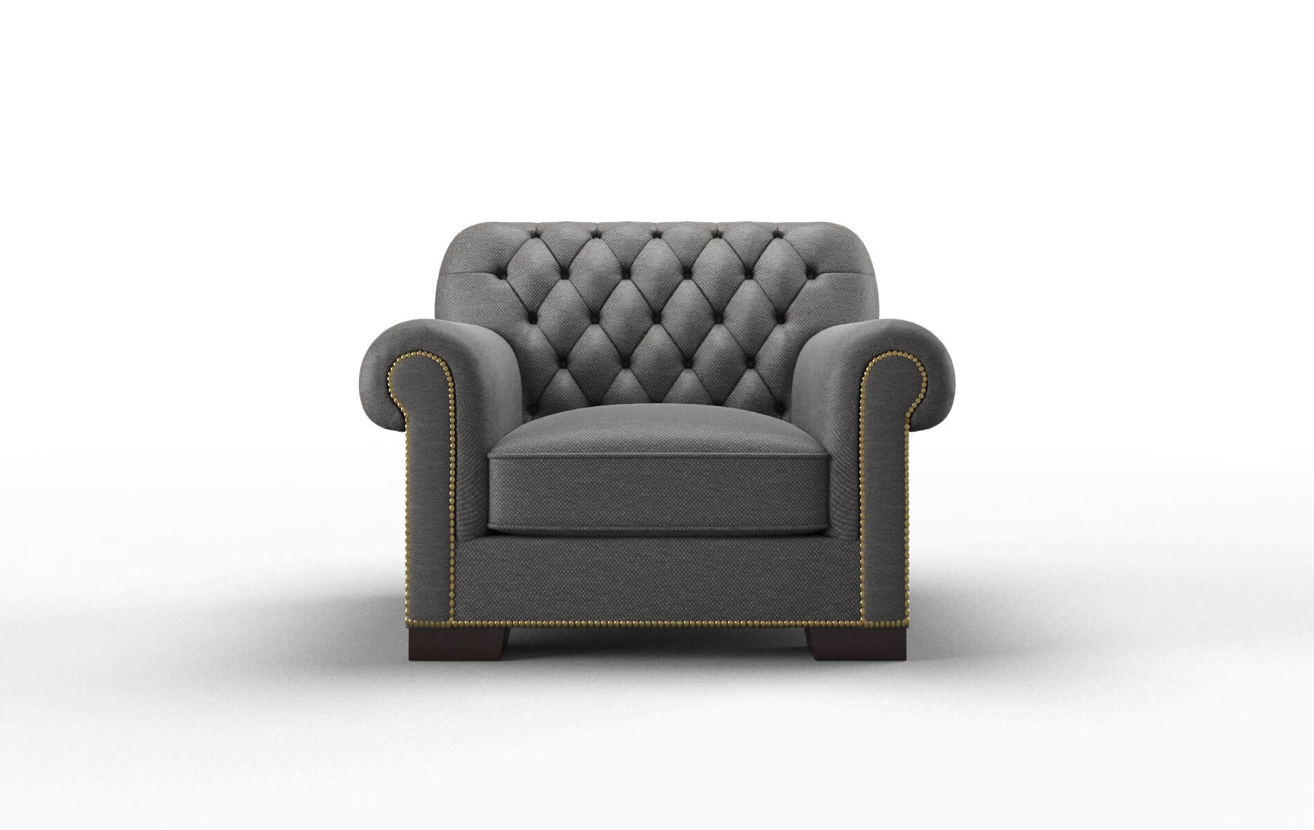 Chester Oscar Grey Chair espresso legs 1