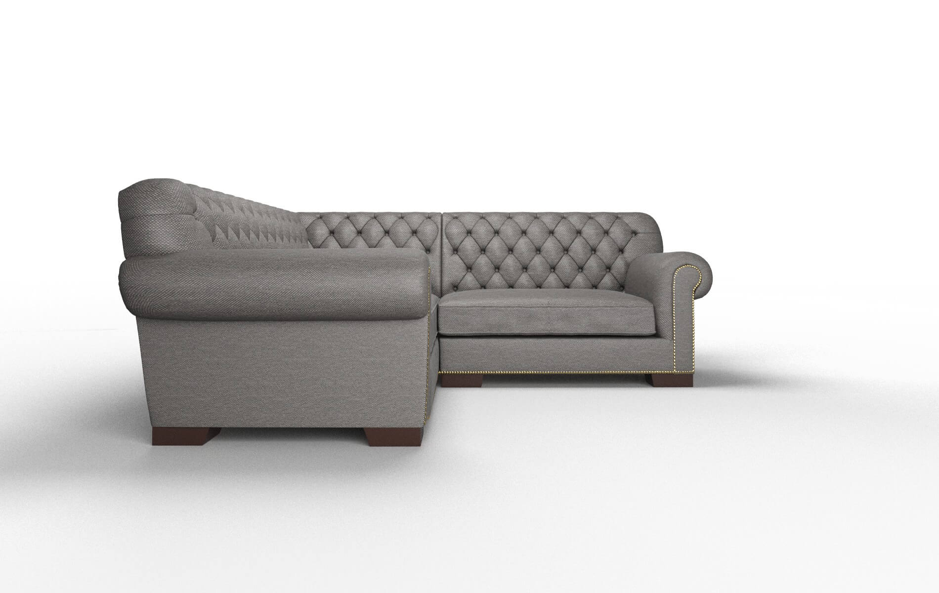 Chester Oscar Grey Sectional espresso legs 2
