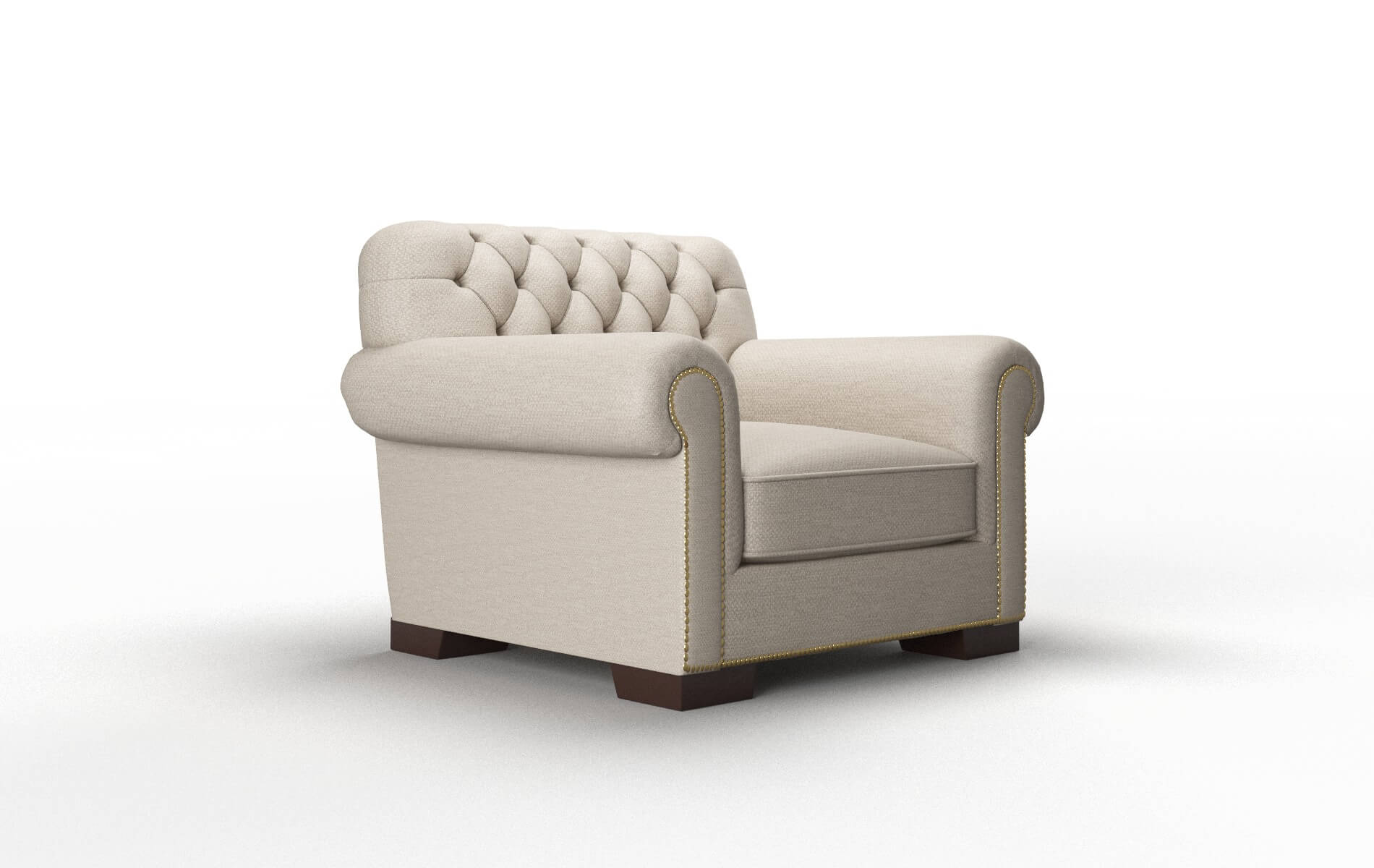 Chester Oscar Linen Chair espresso legs 2