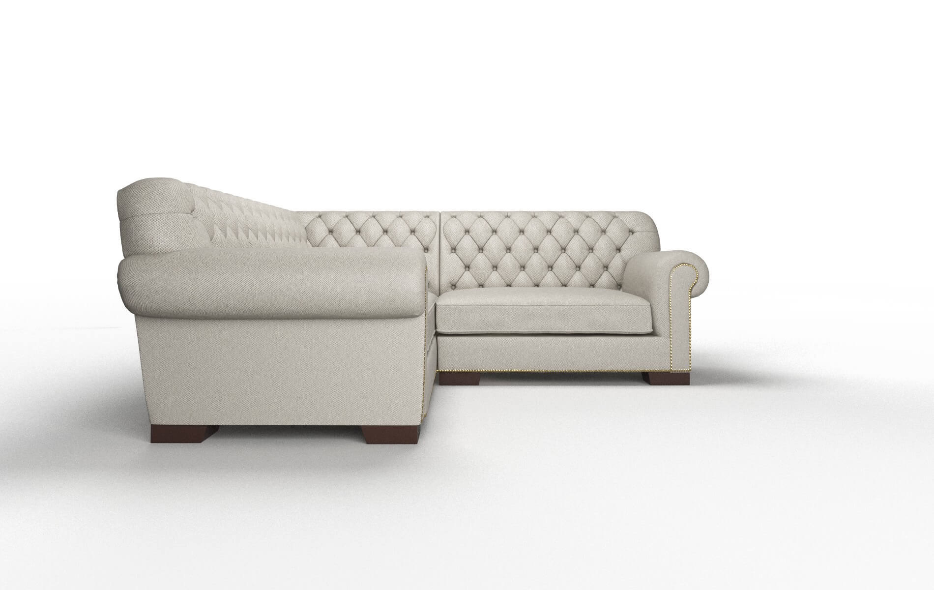 Chester Oscar Silver Sectional espresso legs 2