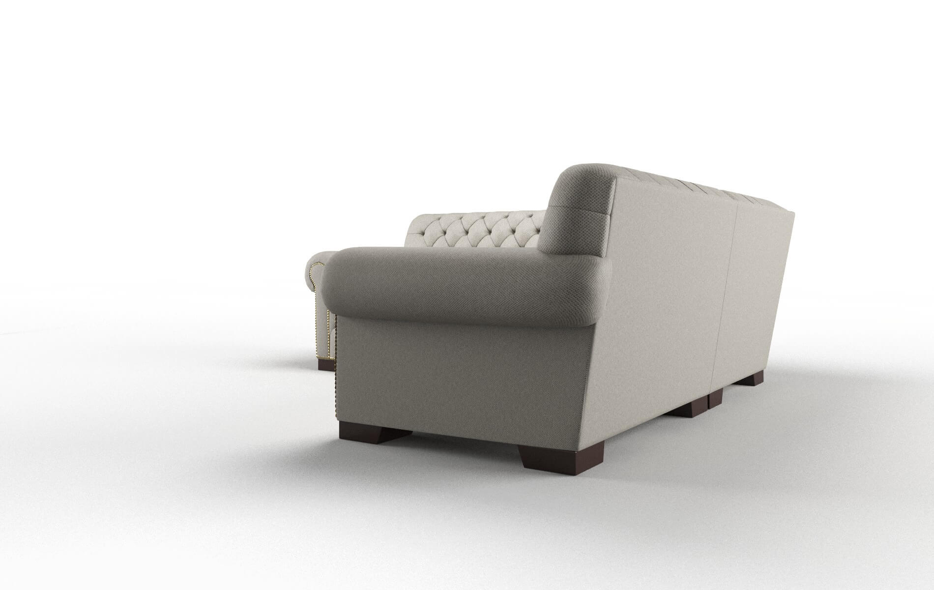 Chester Oscar Silver Sectional espresso legs 4