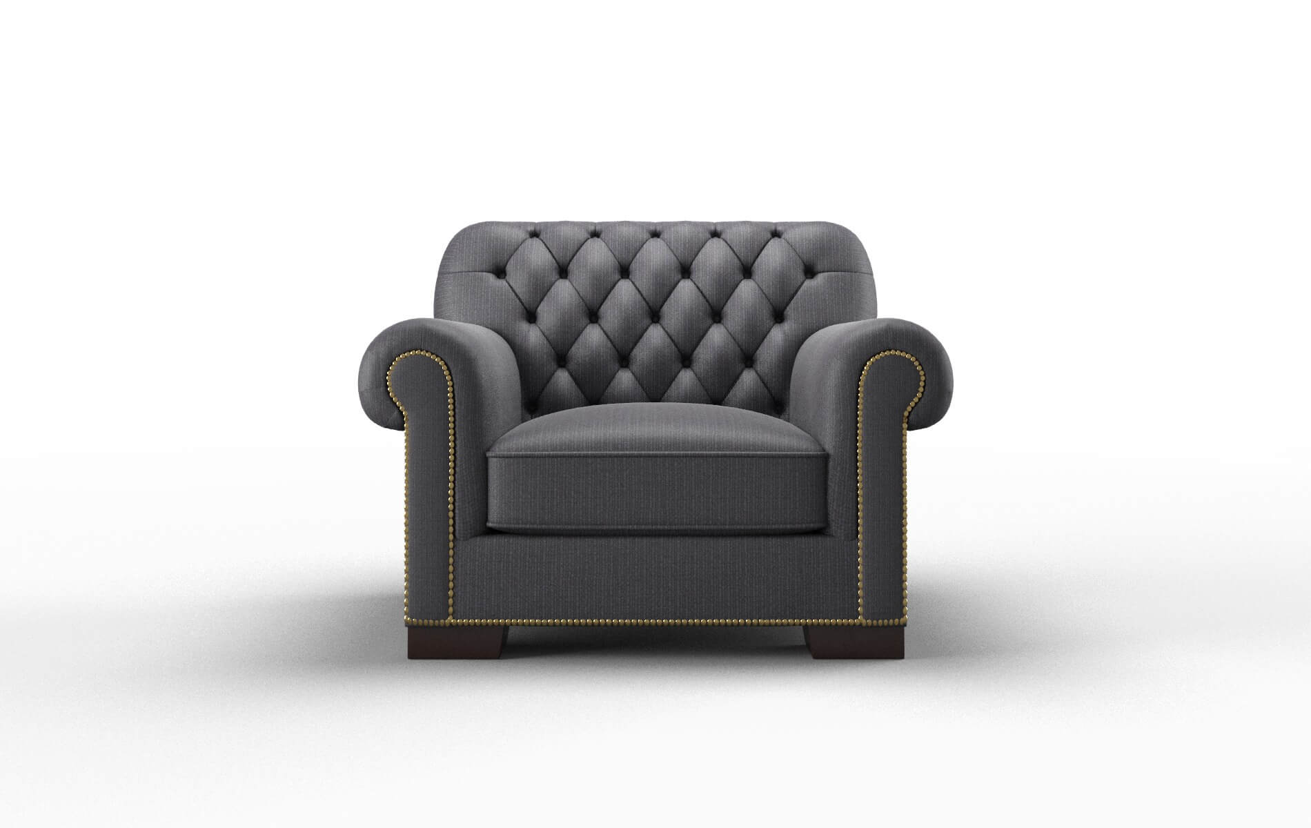 Chester Parker Charcoal chair espresso legs