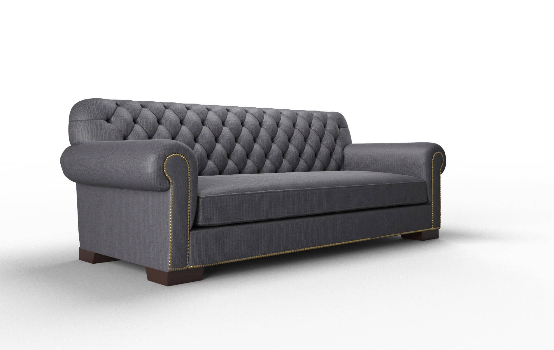 Chester Parker Charcoal Sofa espresso legs 2