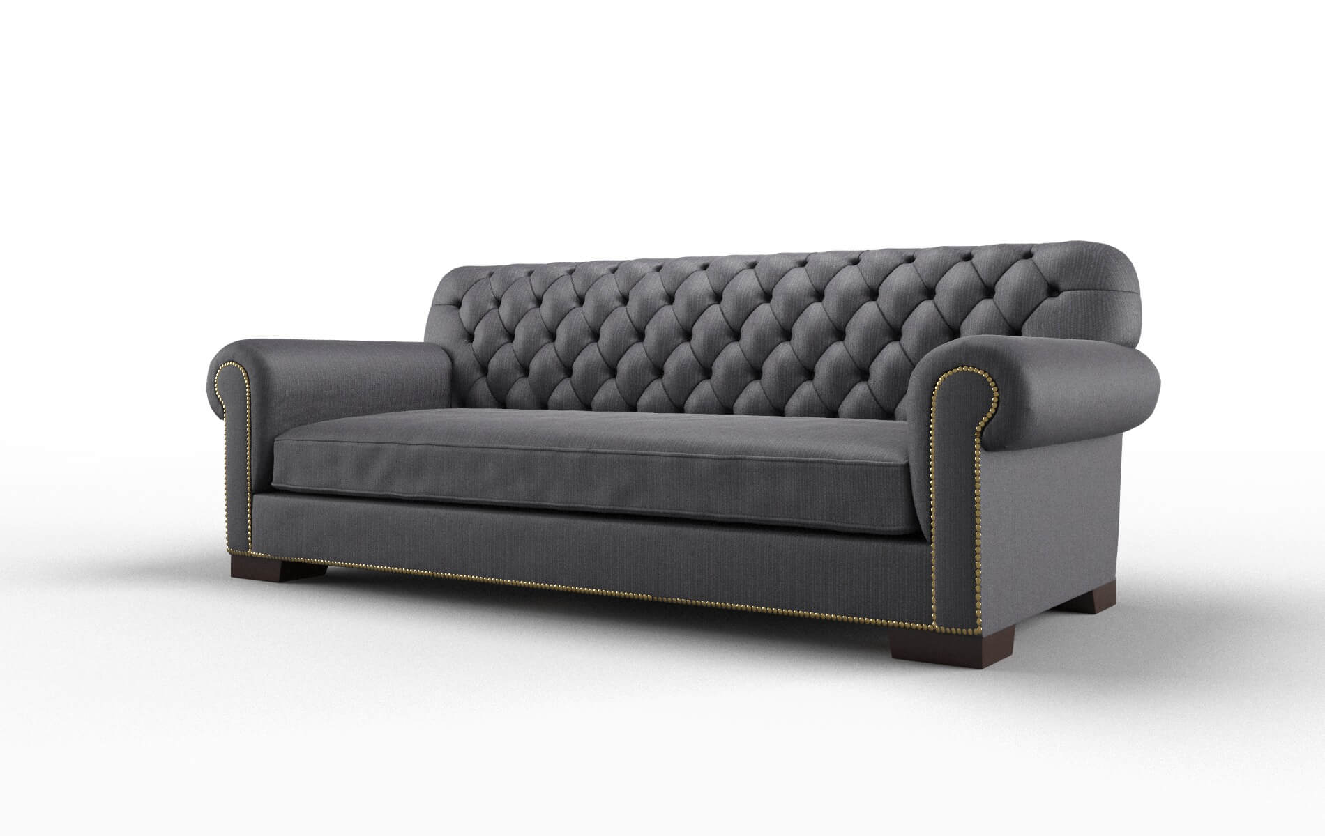 Chester Parker Charcoal Sofa espresso legs 4