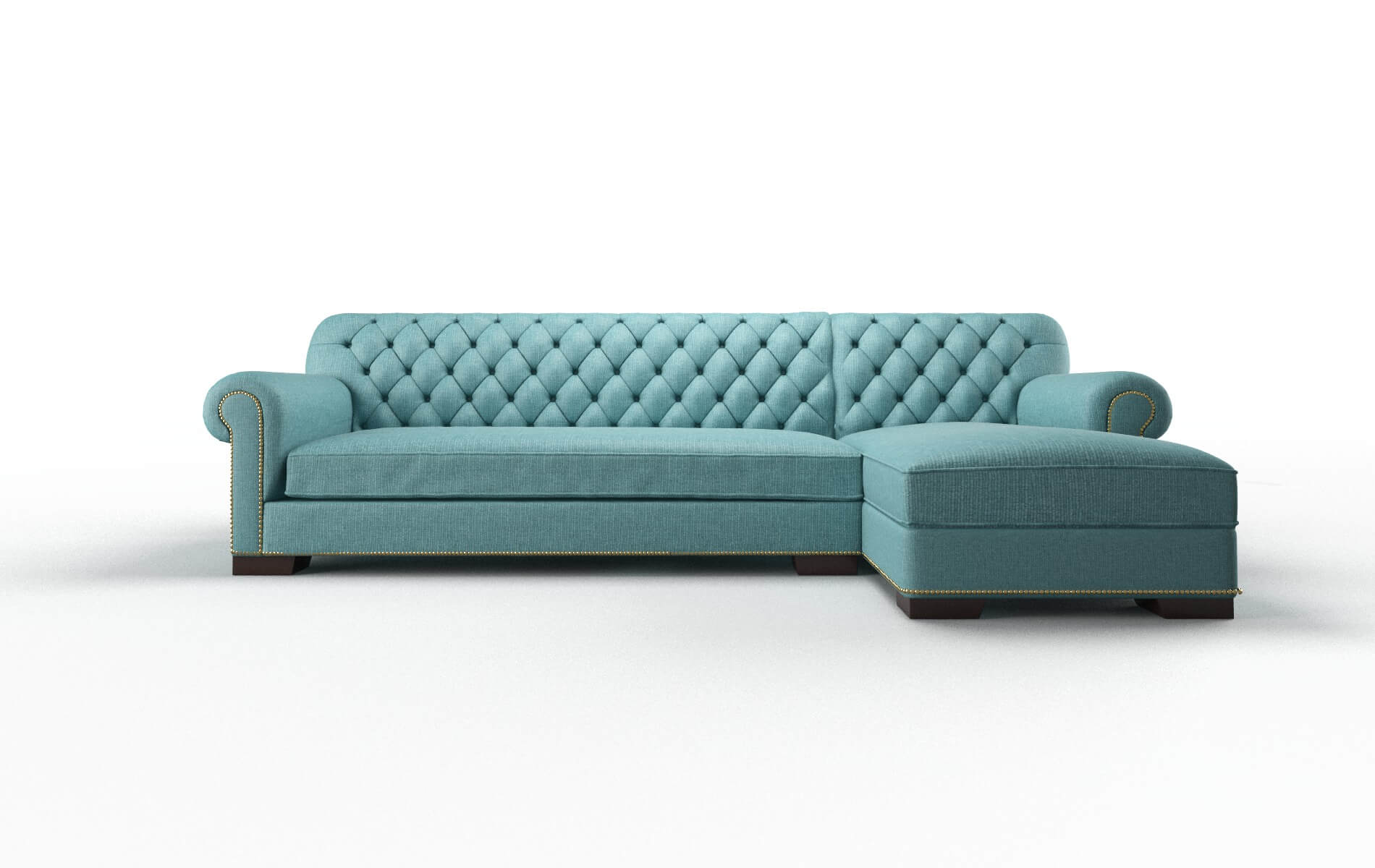 Chester Parker Turquoise chair espresso legs