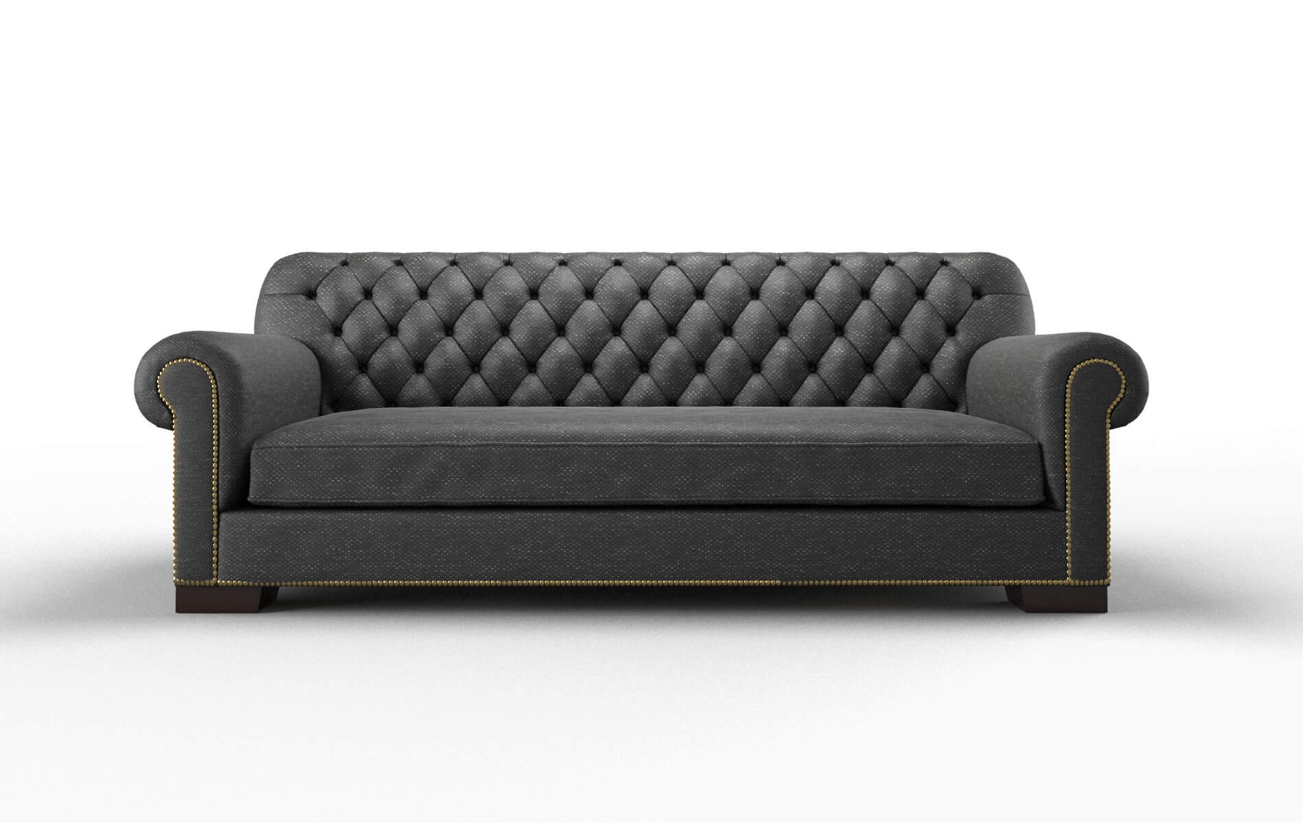 Chester Phoenix Charcoal Sofa espresso legs 1