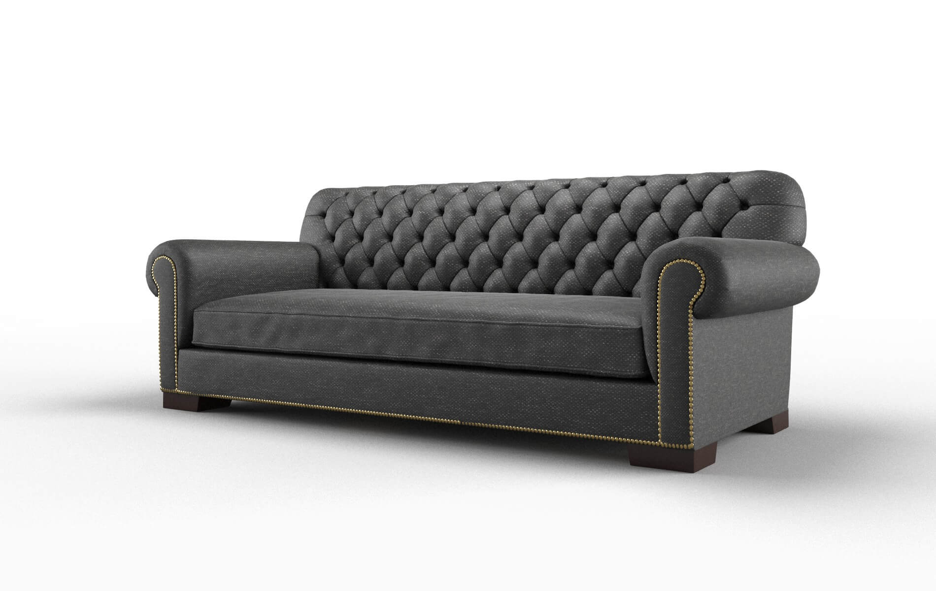 Chester Phoenix Charcoal Sofa espresso legs 4