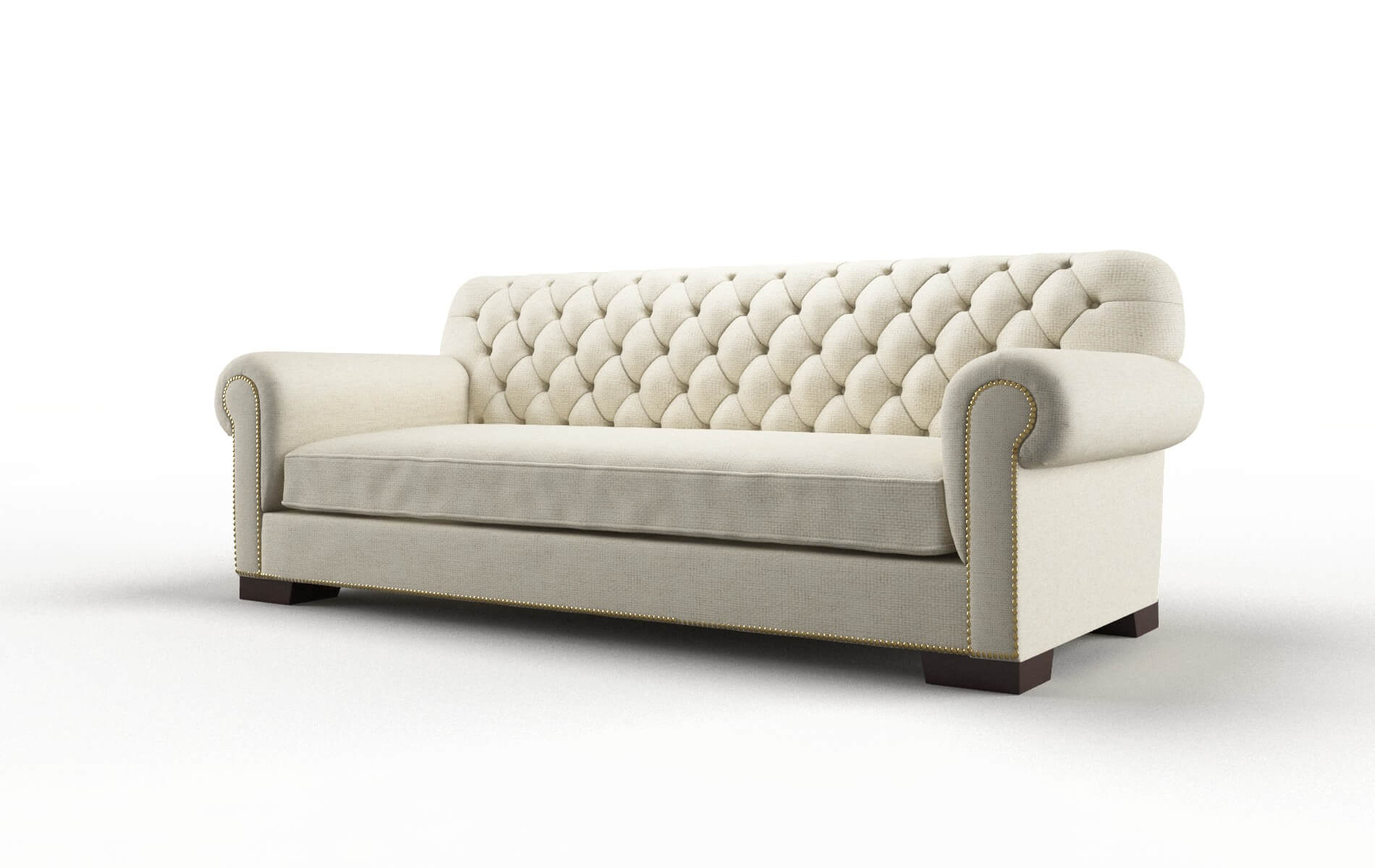 Chester Phoenix Ivory Sofa espresso legs 4