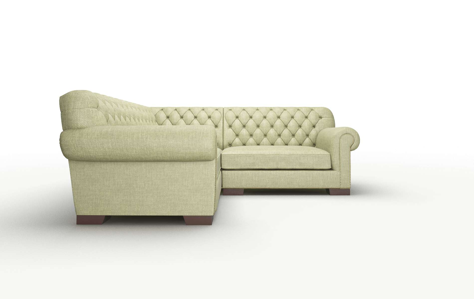 Chester Portland Basil Sectional espresso legs 2