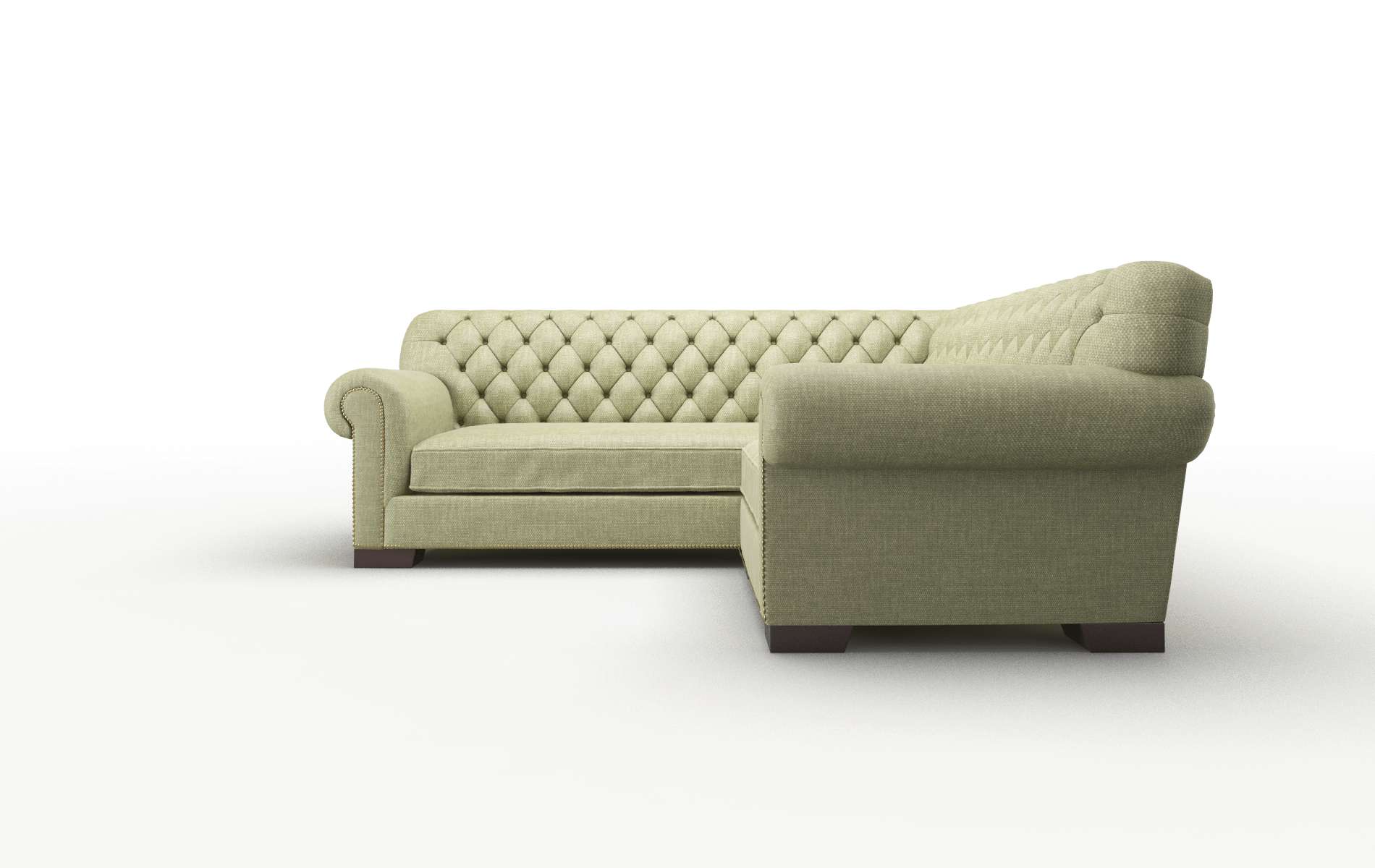 Chester Portland Basil Sectional espresso legs 5