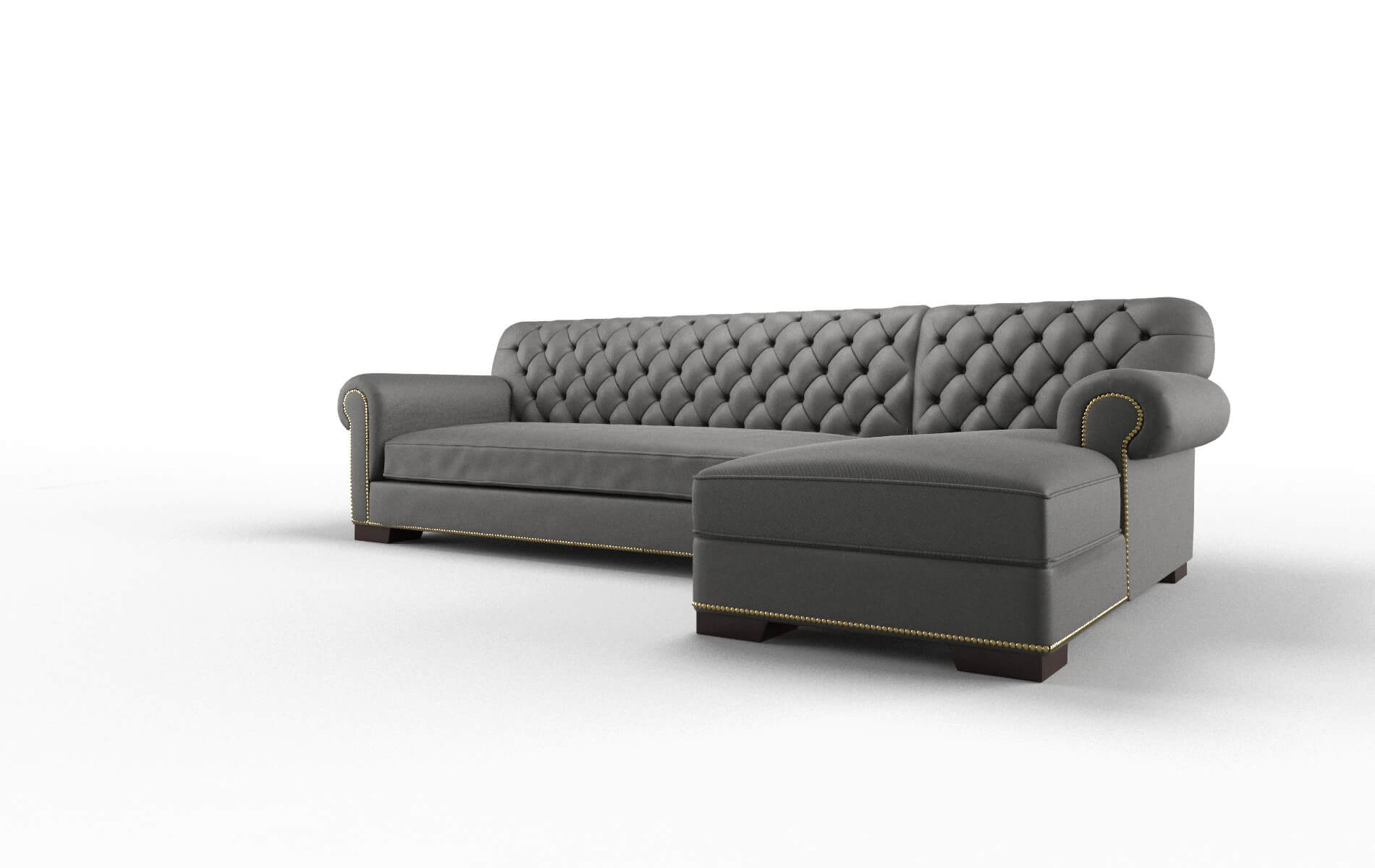 Chester Rocket Charcoal Panel espresso legs 4