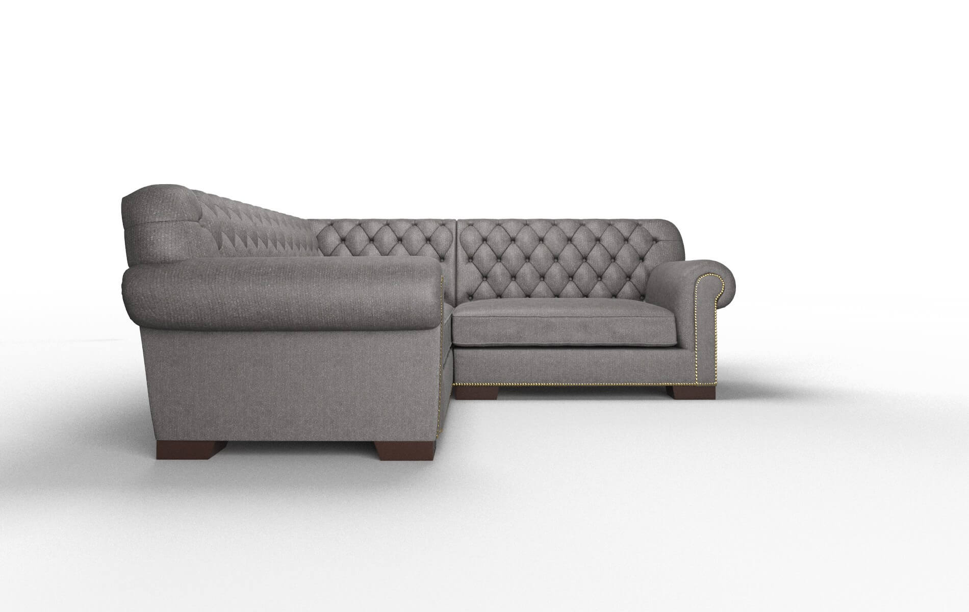 Chester Sasha Grey Sectional espresso legs 2
