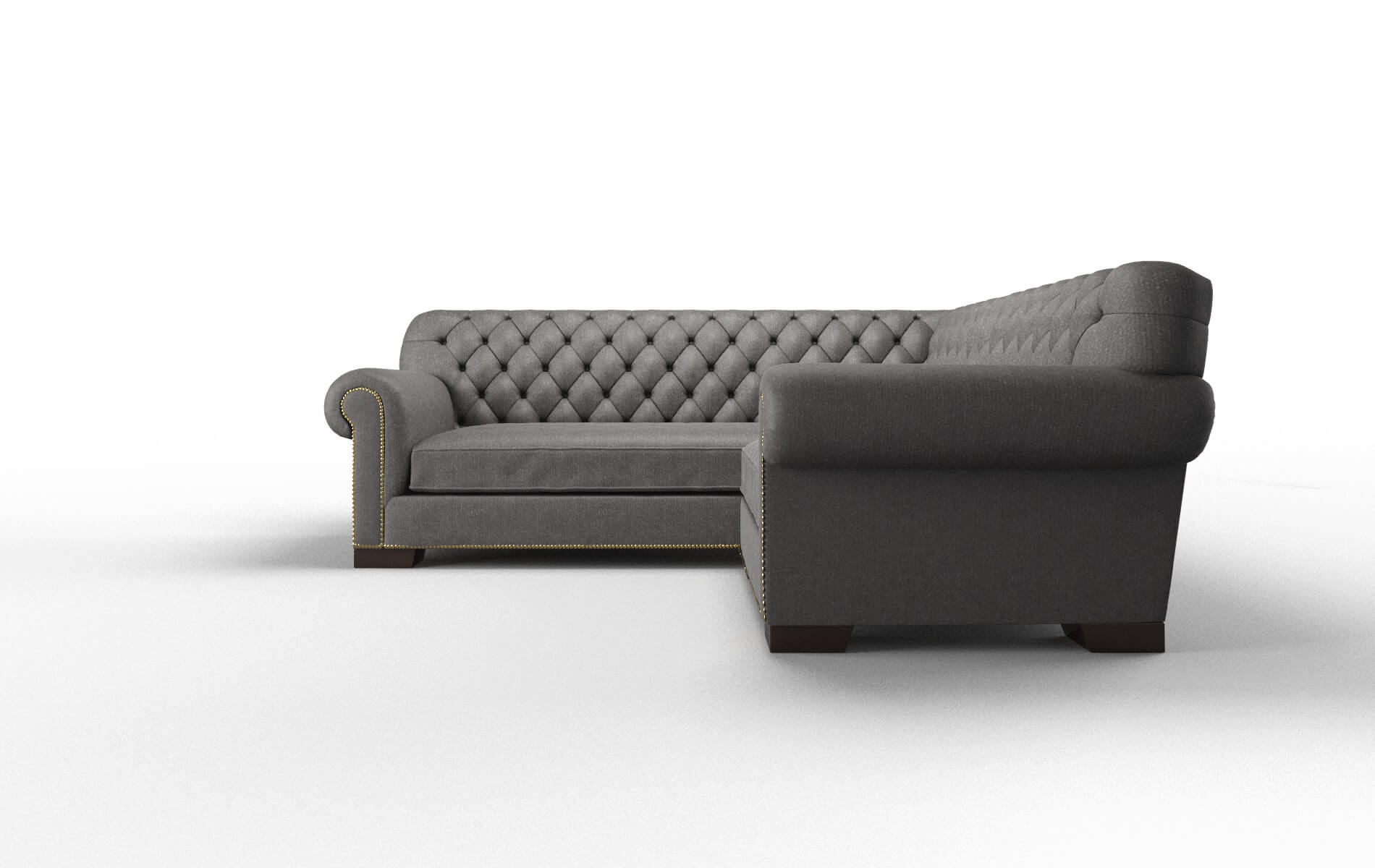 Chester Sasha Grey Sectional espresso legs 5