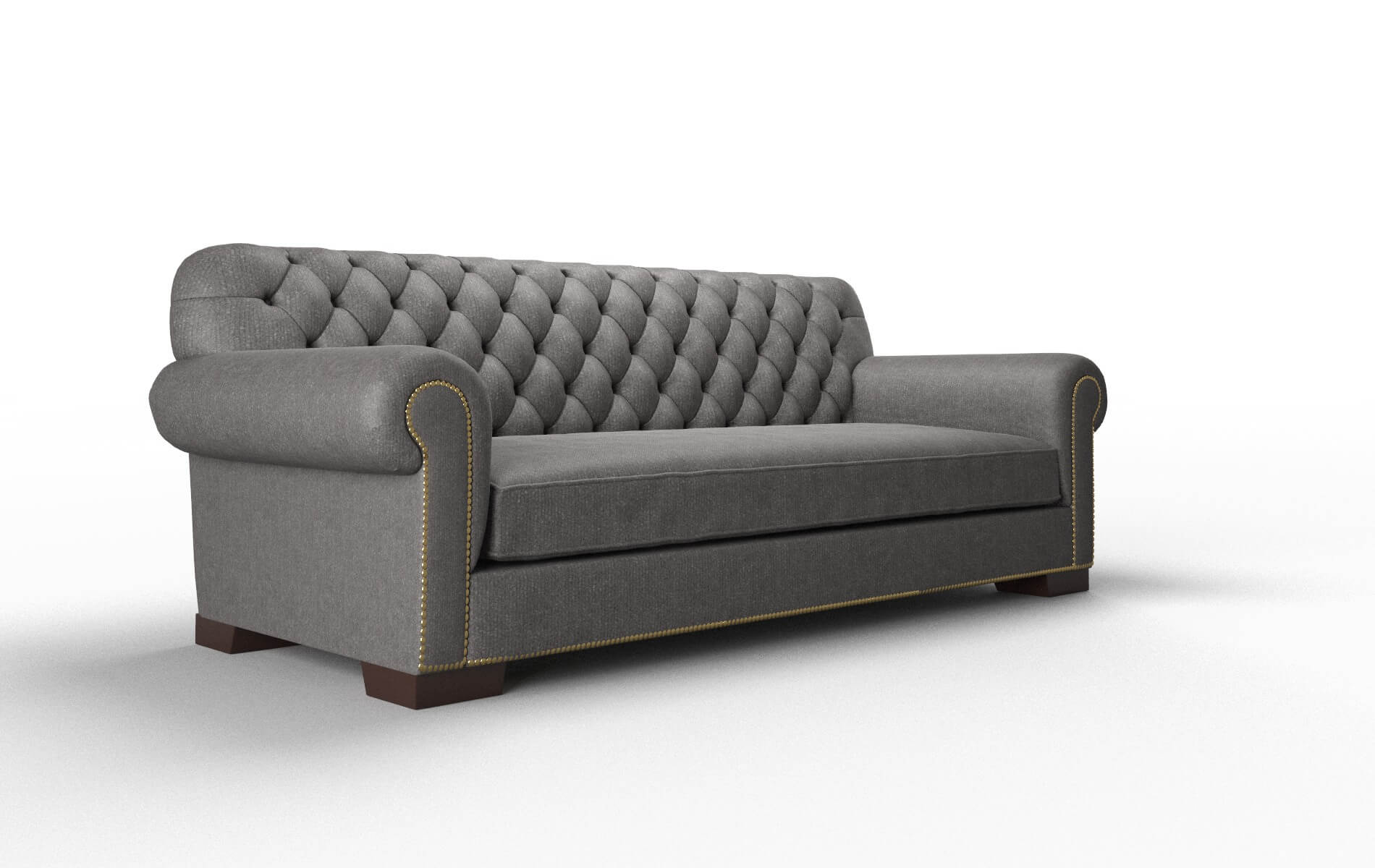 Chester Sasha Grey Sofa espresso legs 2
