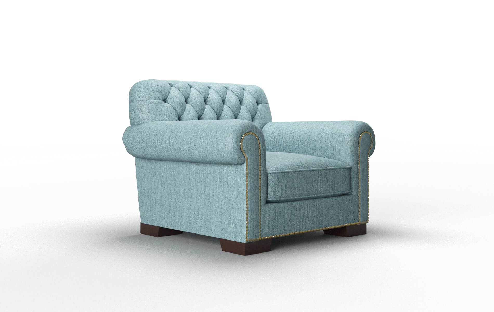 Chester Sasha Teal Chair espresso legs 2